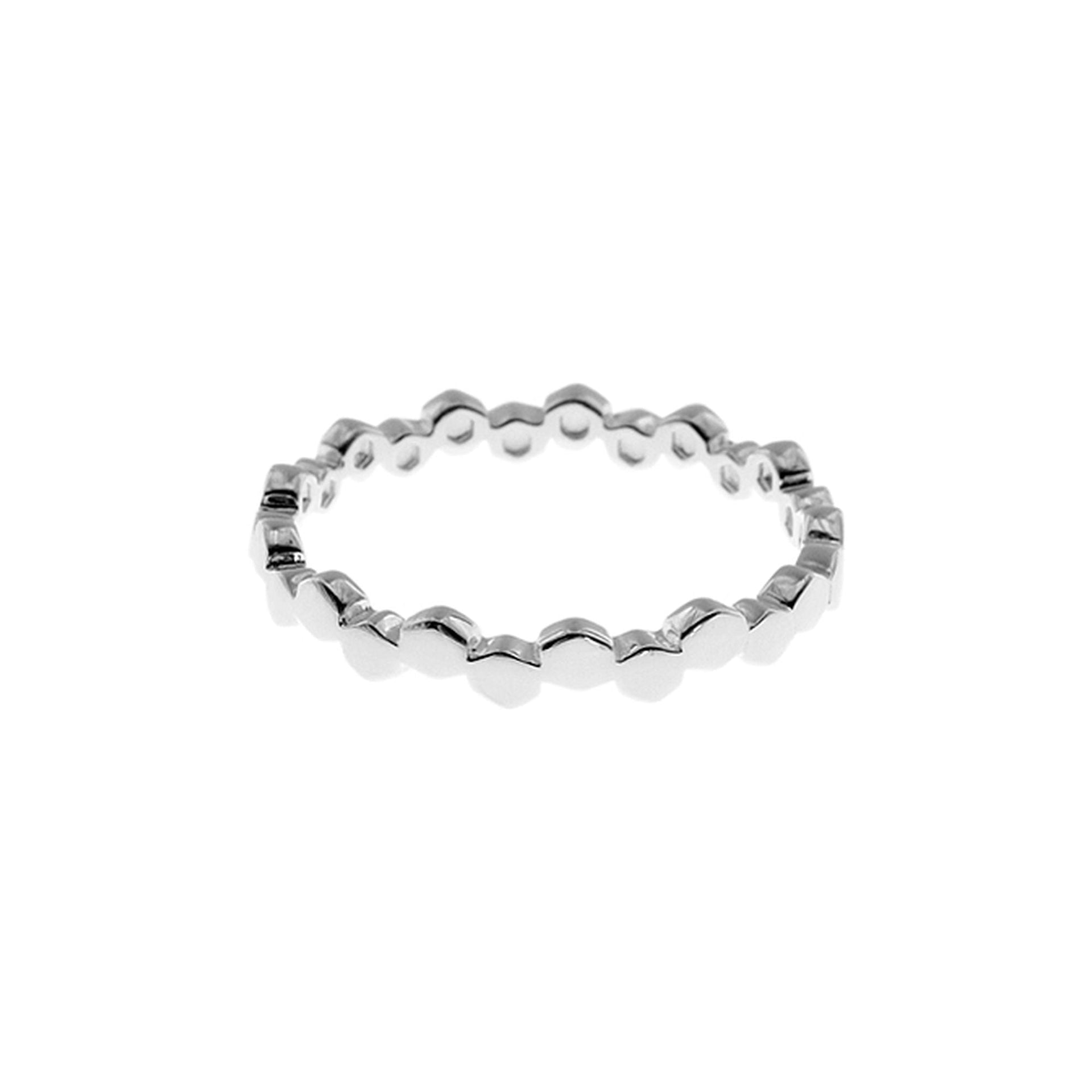 Lara staggered hexagon ring