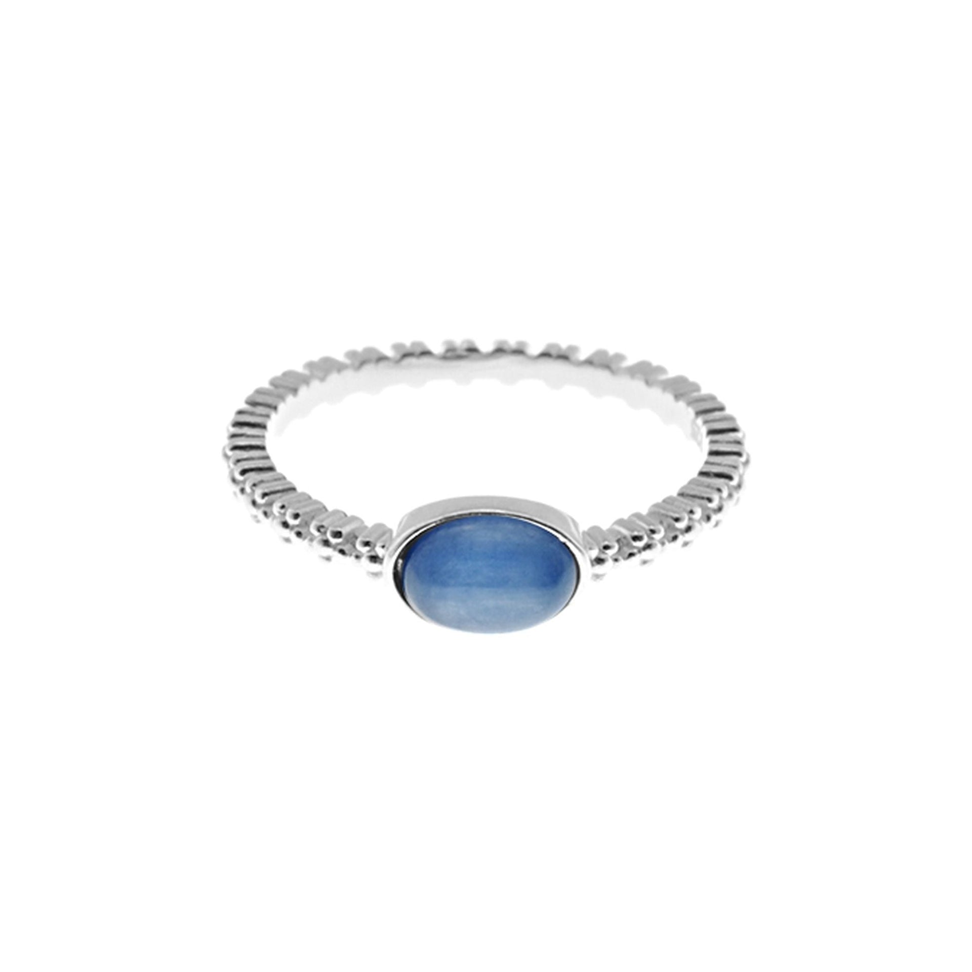 Betsy kyanite flower shank ring