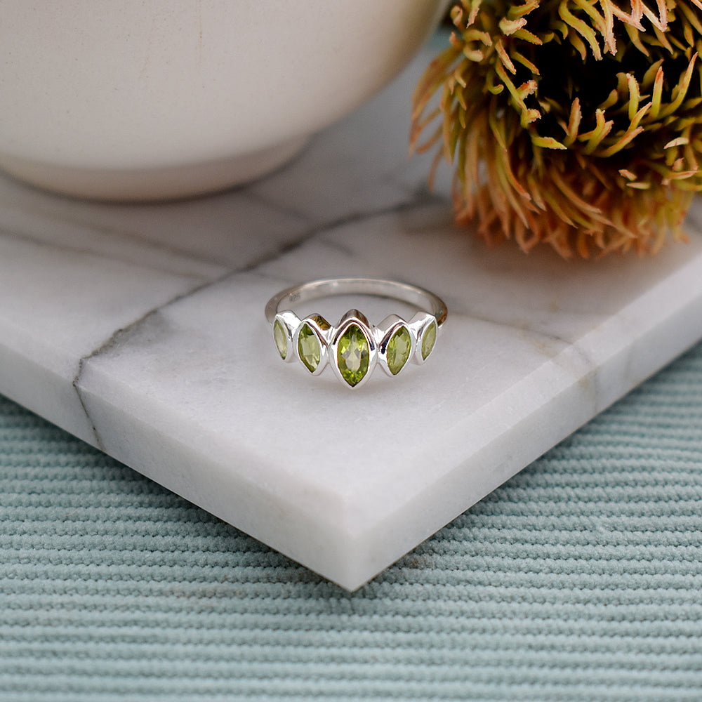 Samira peridot multi marquis ring