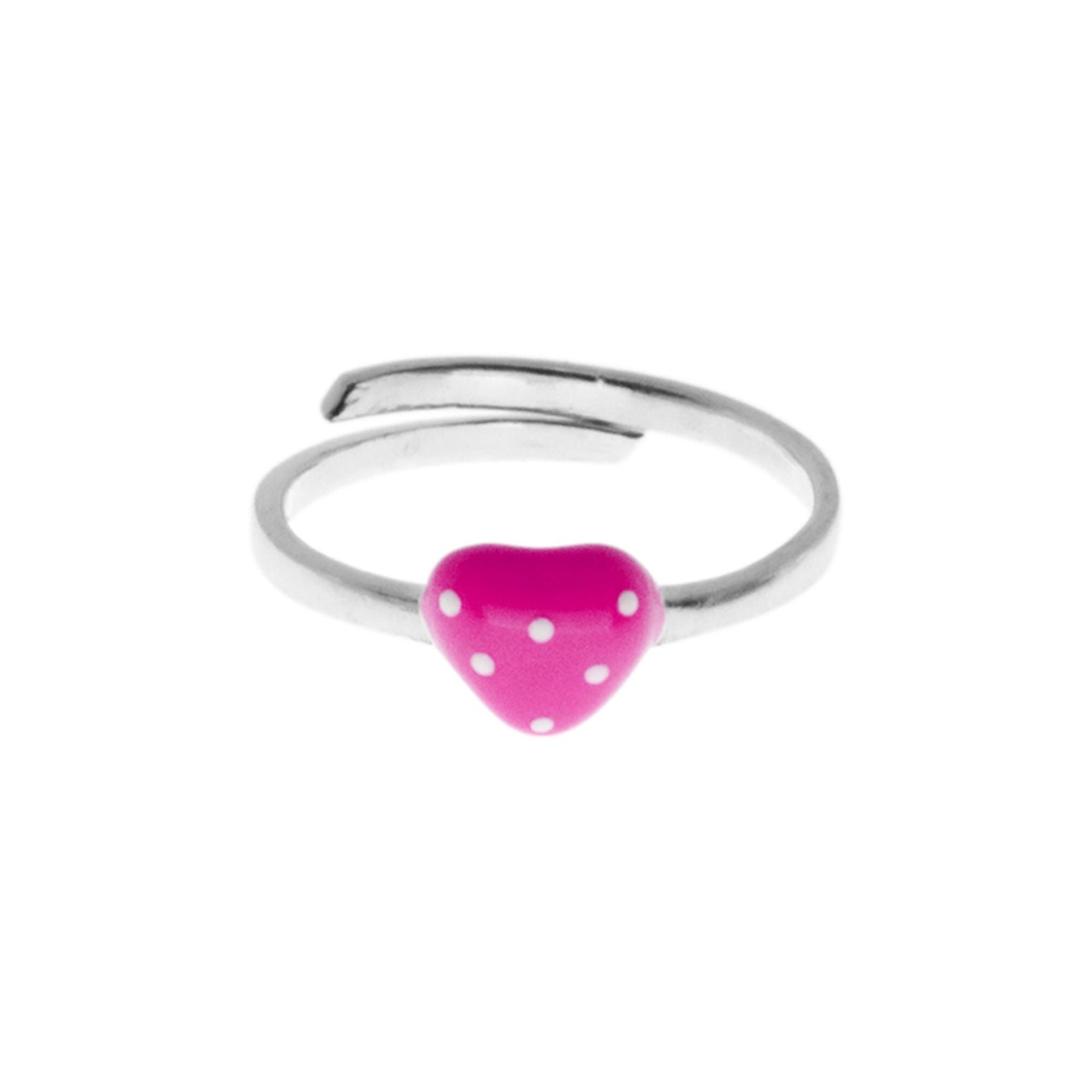 Poppy pink heart ring