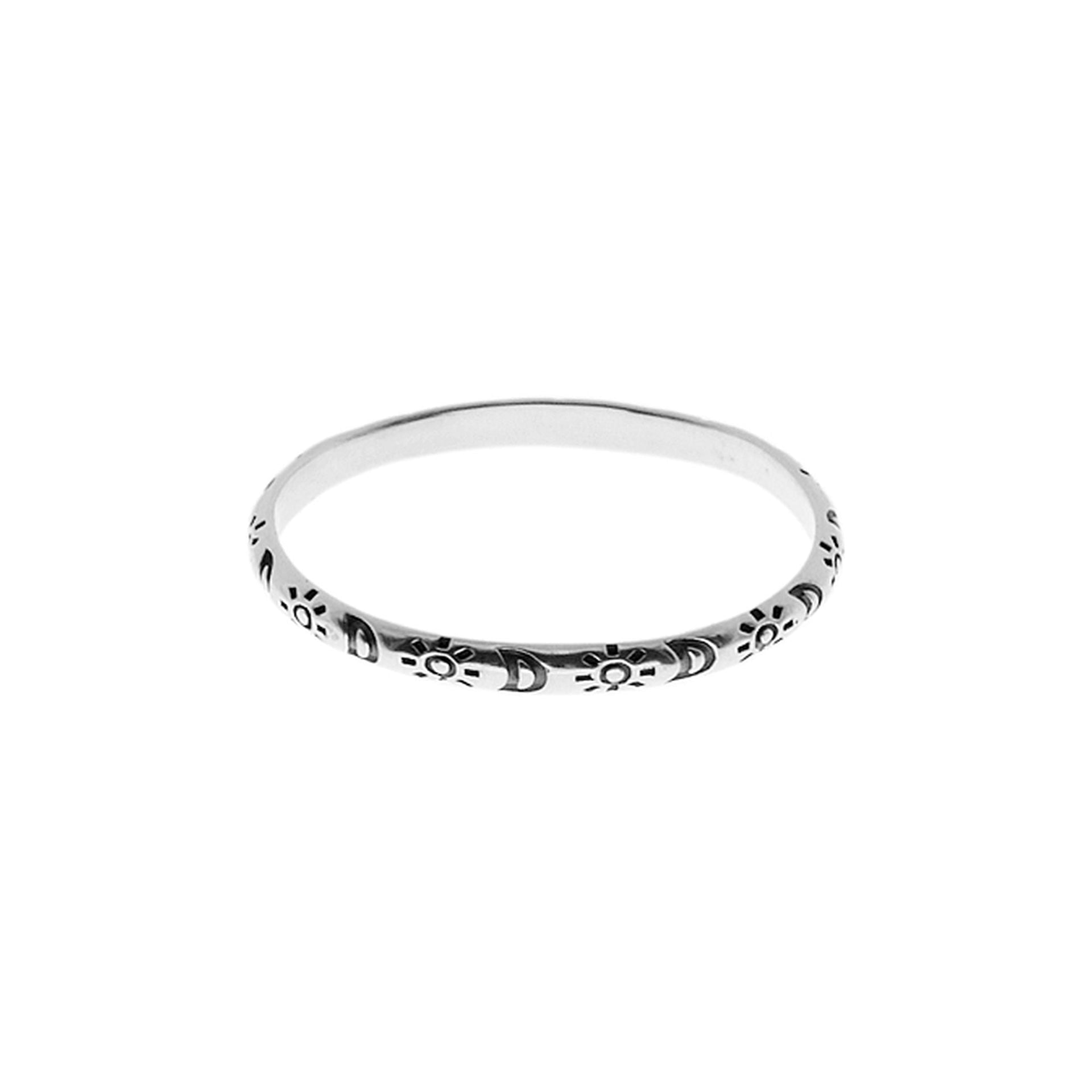 Faith sun & moon band ring