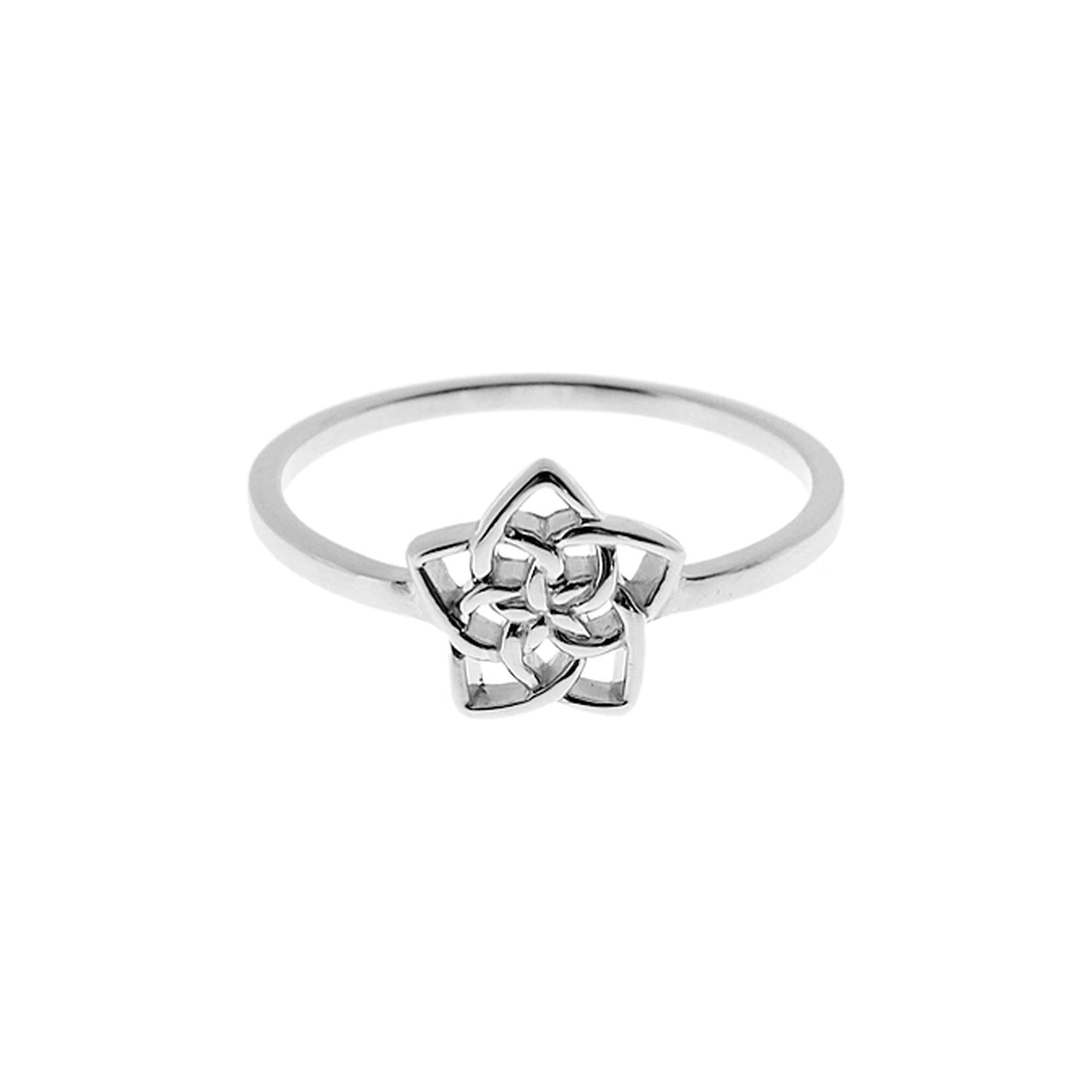 Paige Celtic-style entwined hearts ring