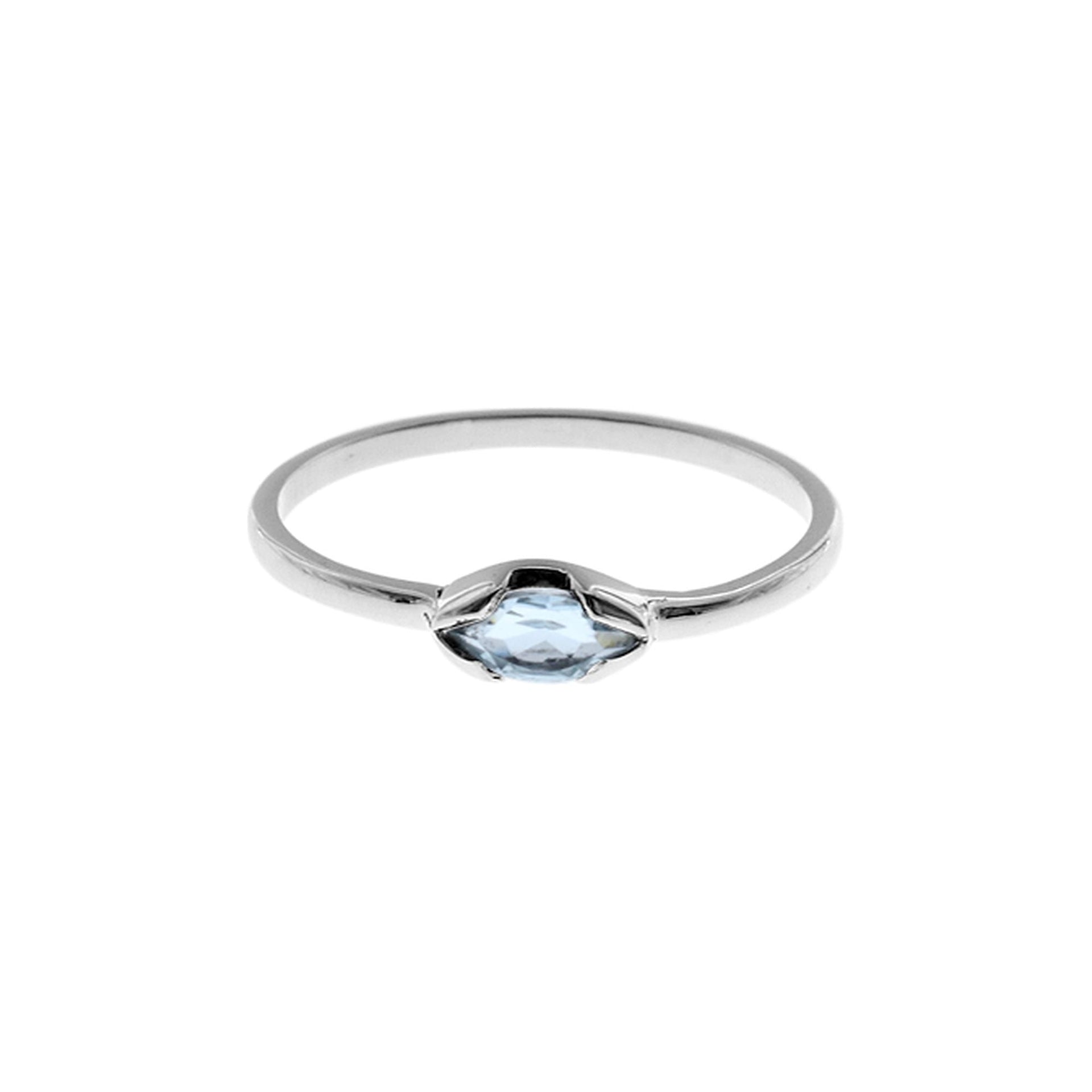 Kara marquis blue topaz ring