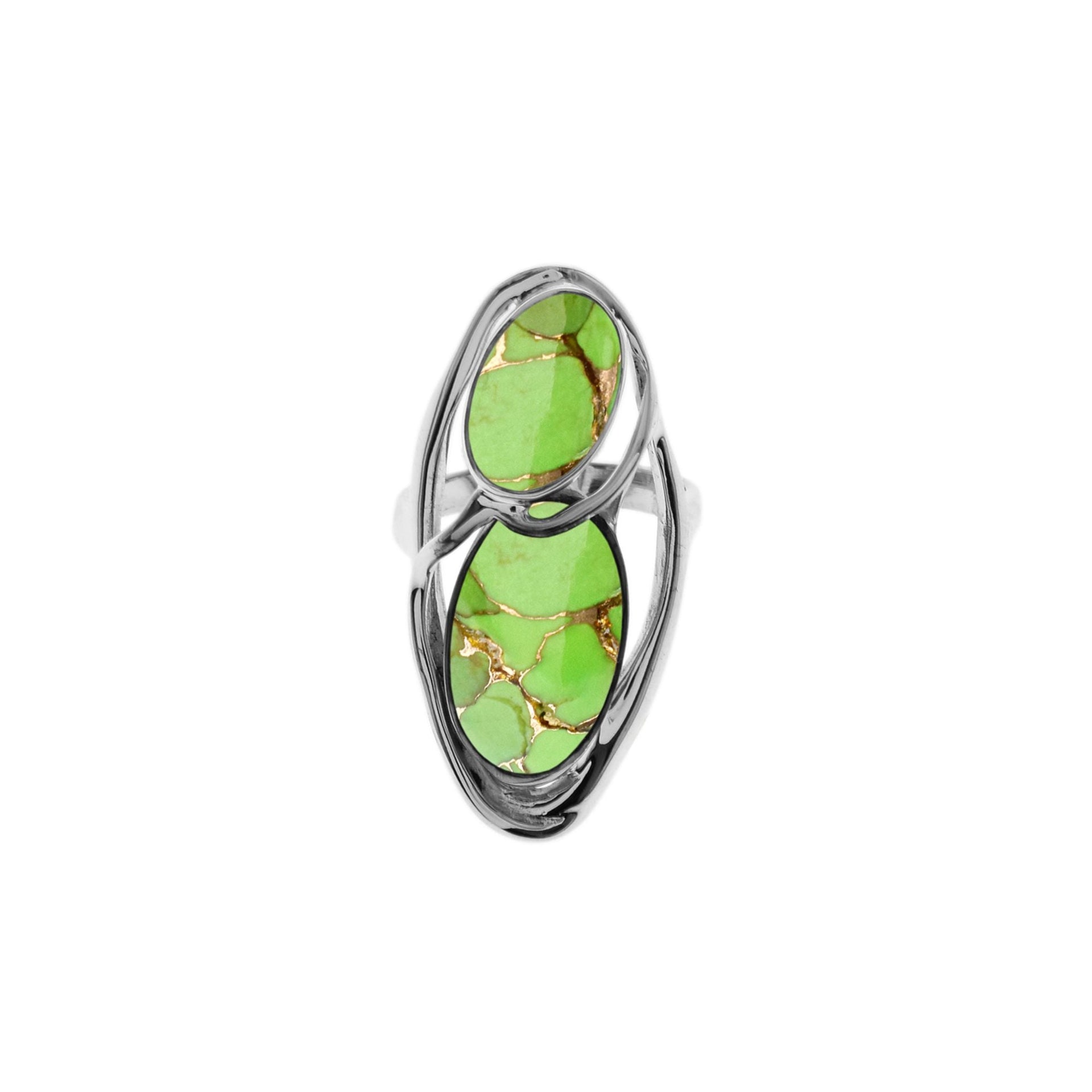 Amy green mohave double oval ring