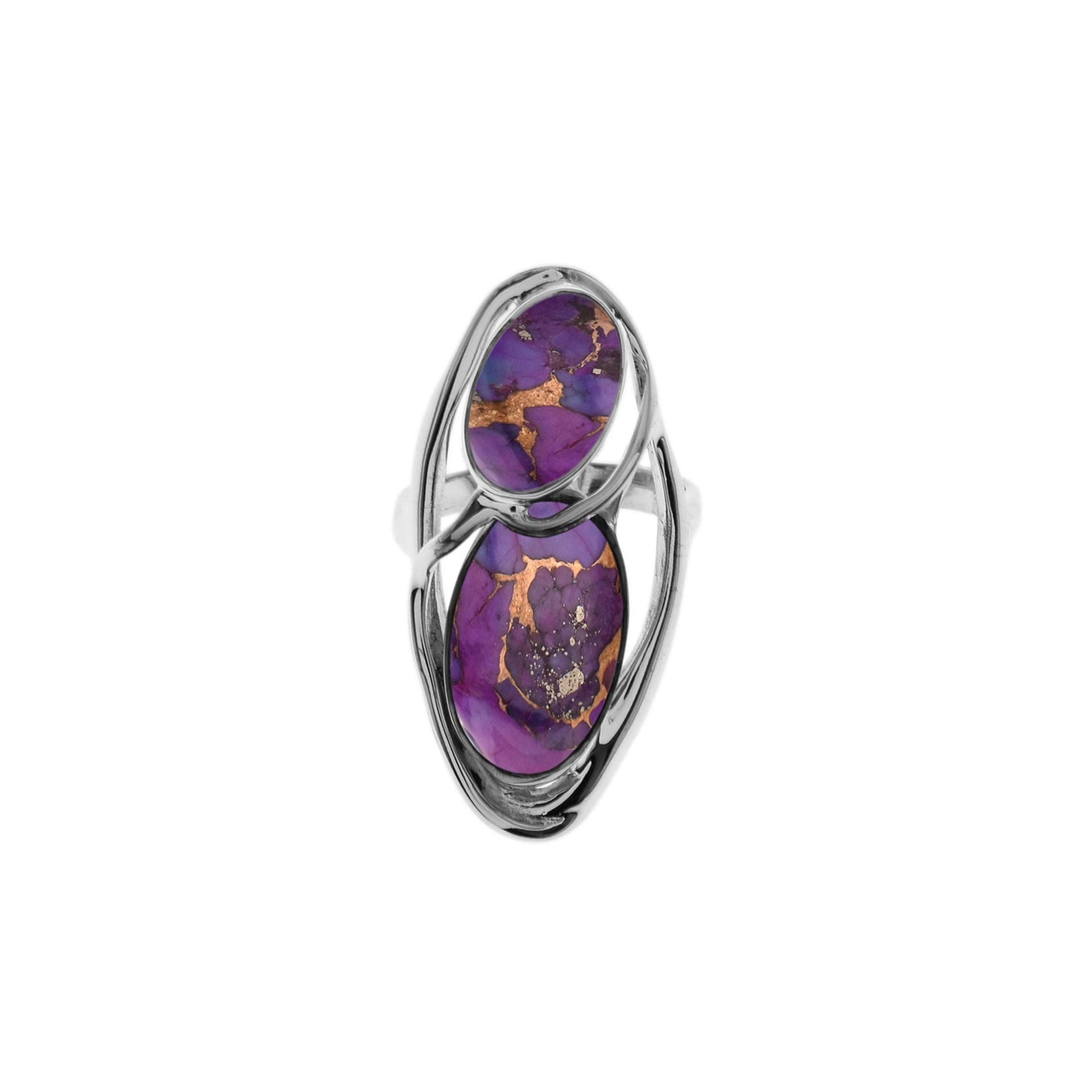 Amy purple mohave double oval ring