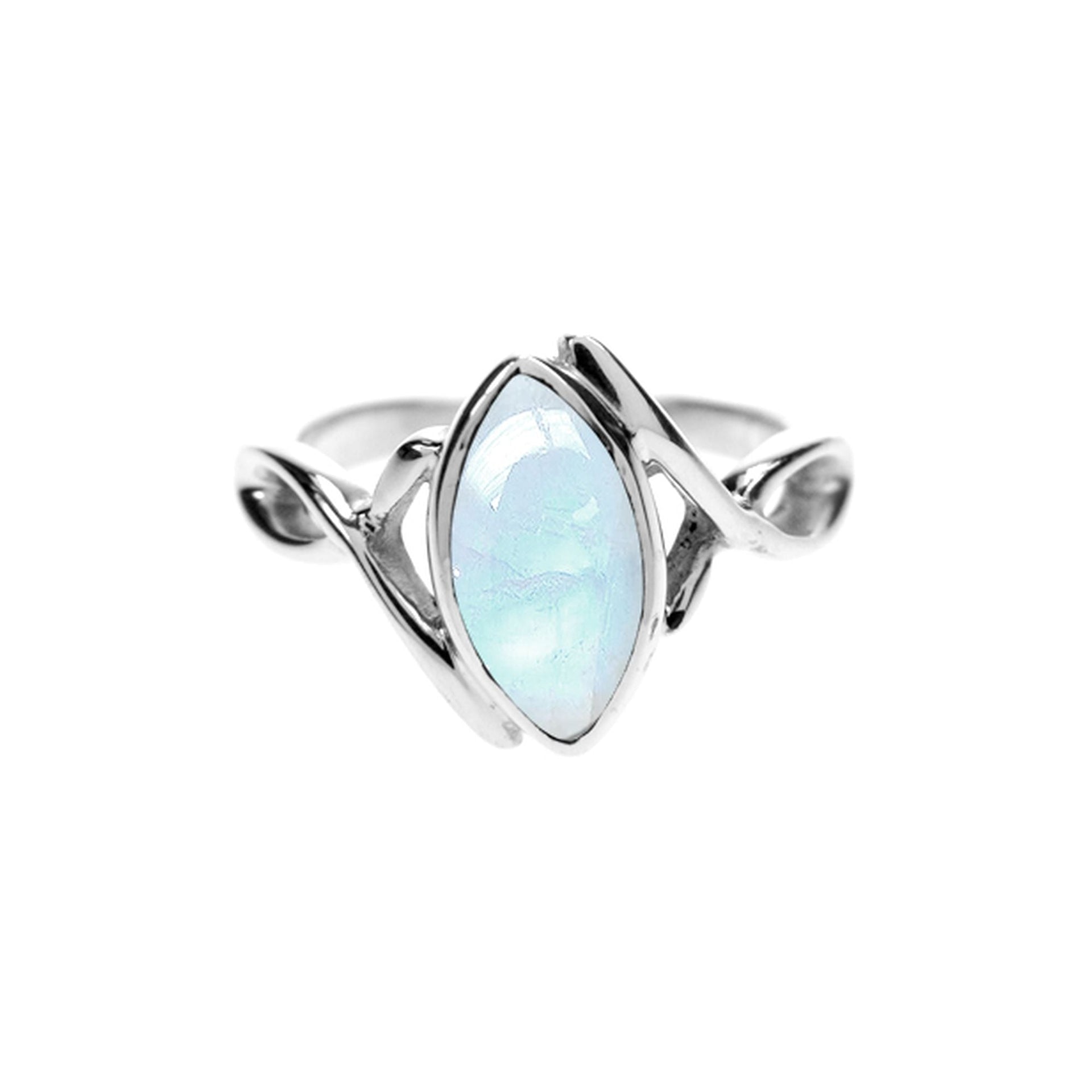 Betsy Celtic rainbow moonstone ring