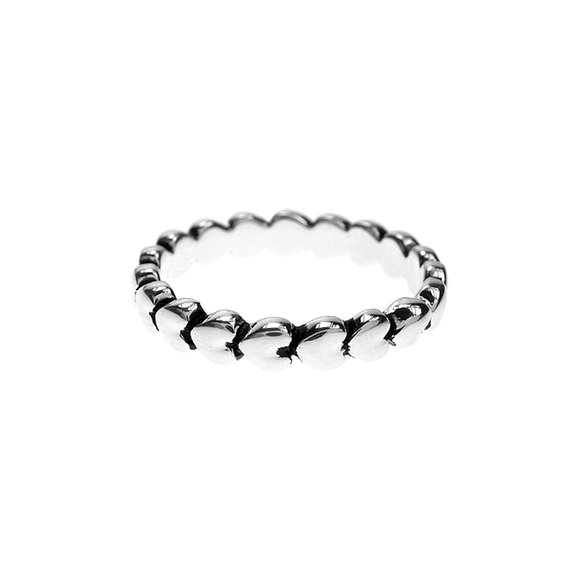 Amora heart band ring