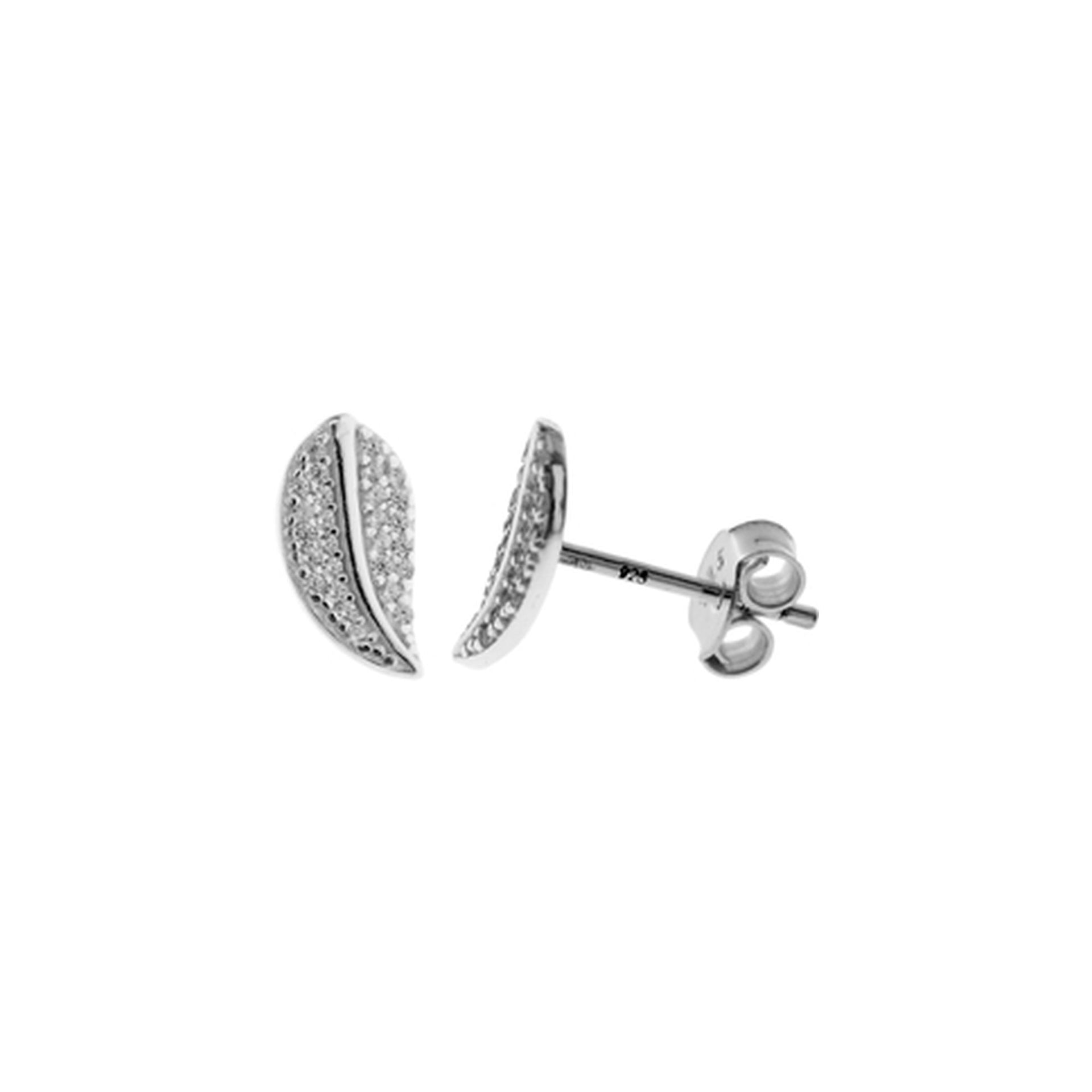 Alianna CZ leaf studs