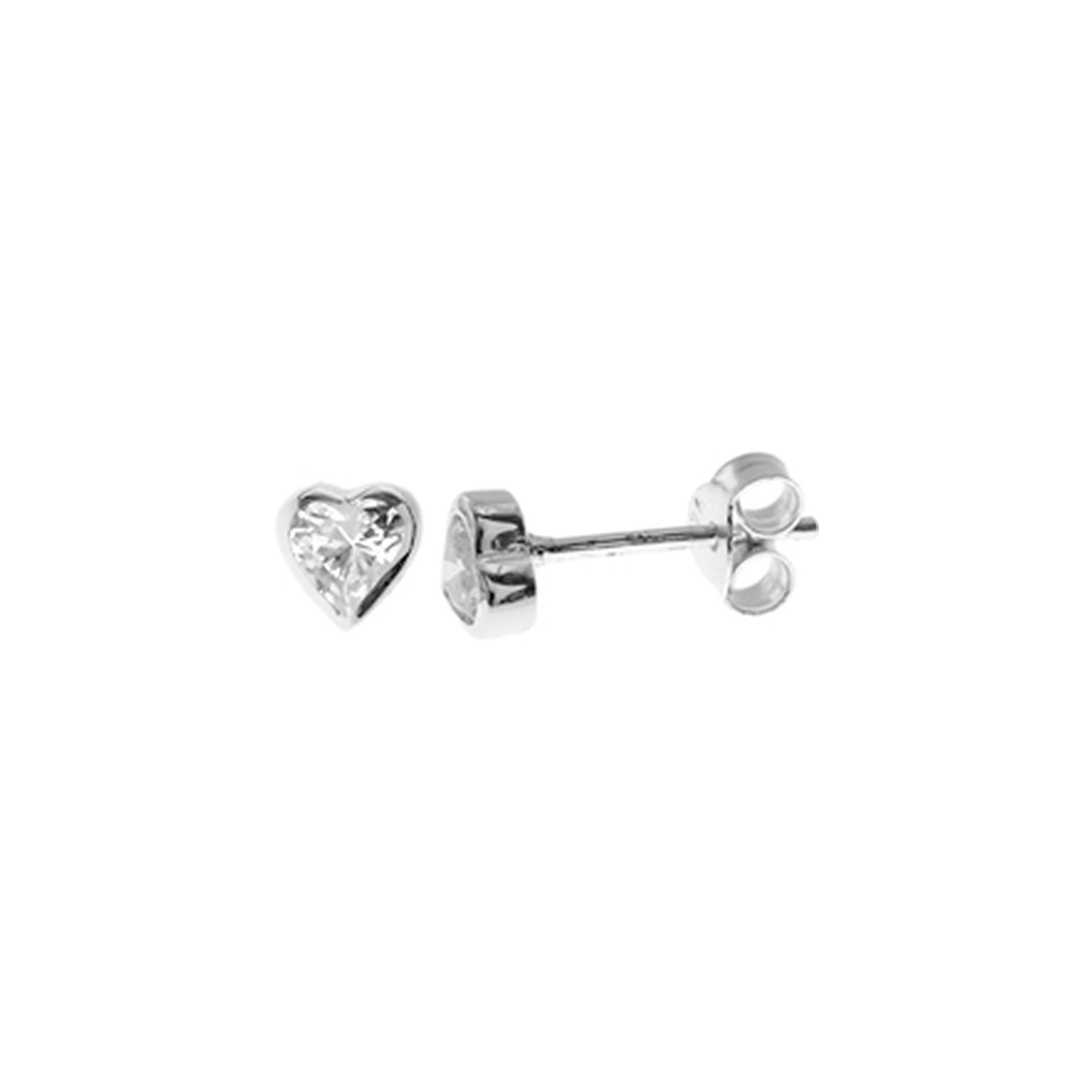 Carrie CZ heart studs