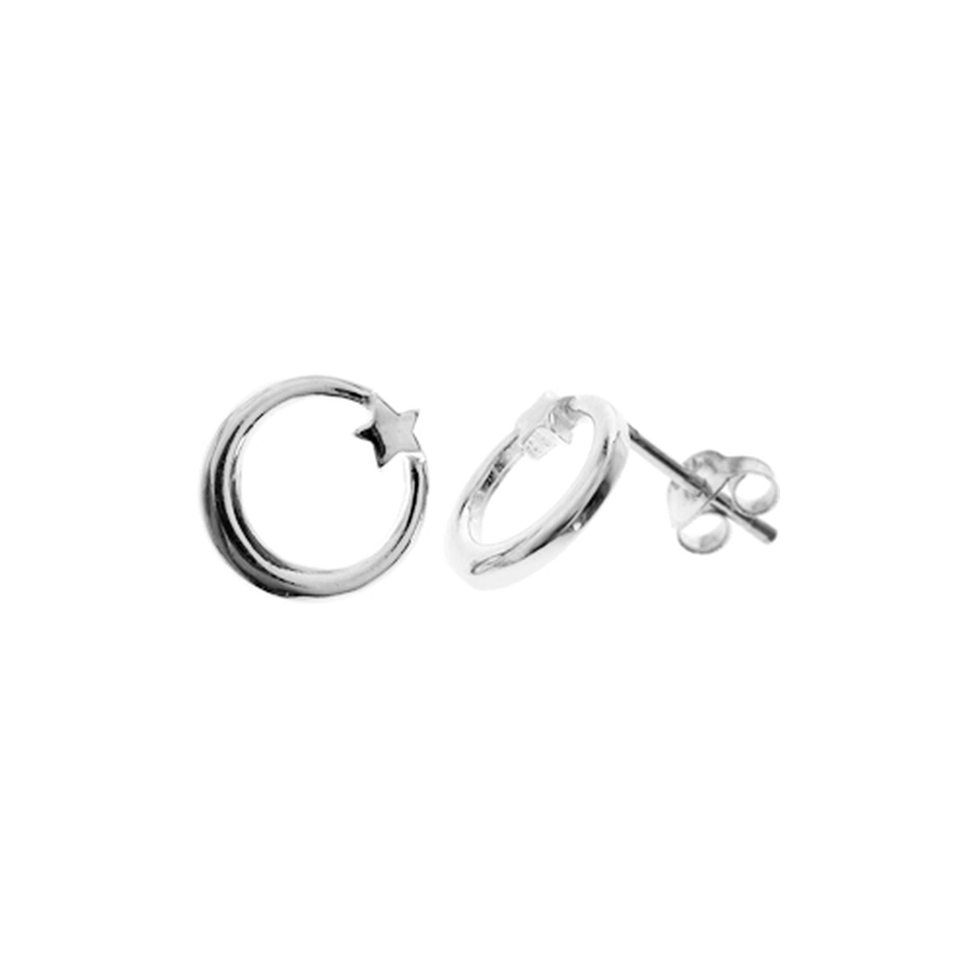 Faith star with hoop studs