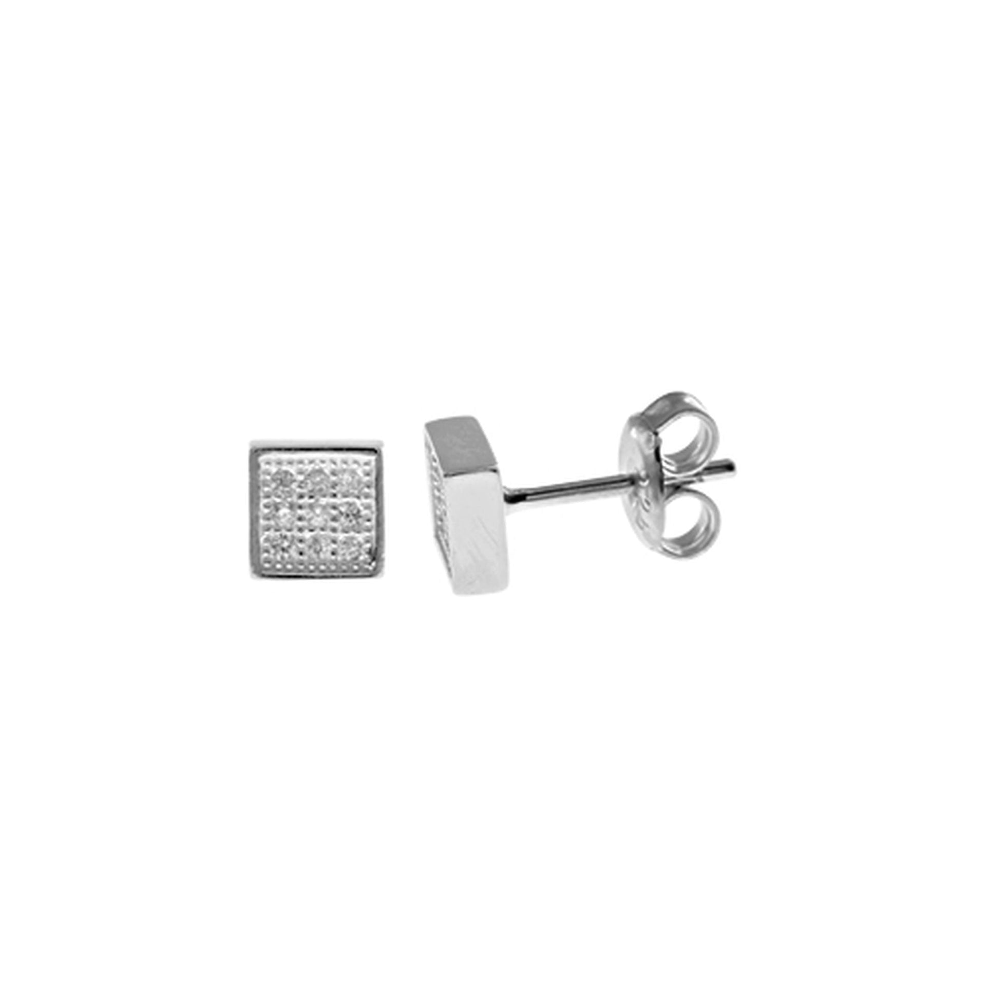Ava cubic zirconia simple square studs
