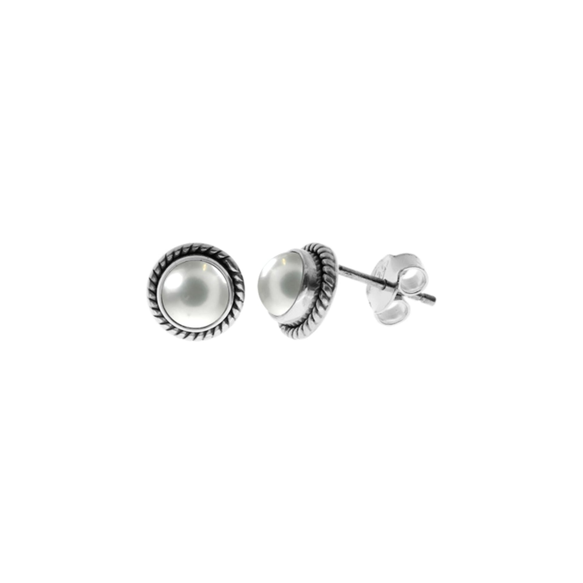 Samira rope surround pearl studs