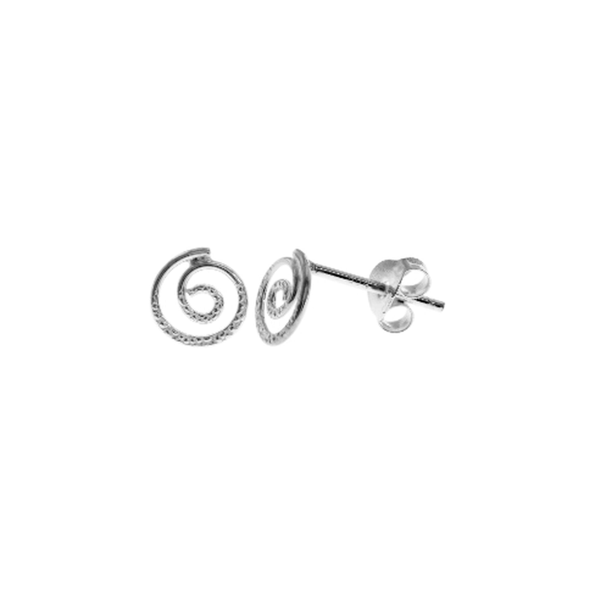 Smile textured swirl studs
