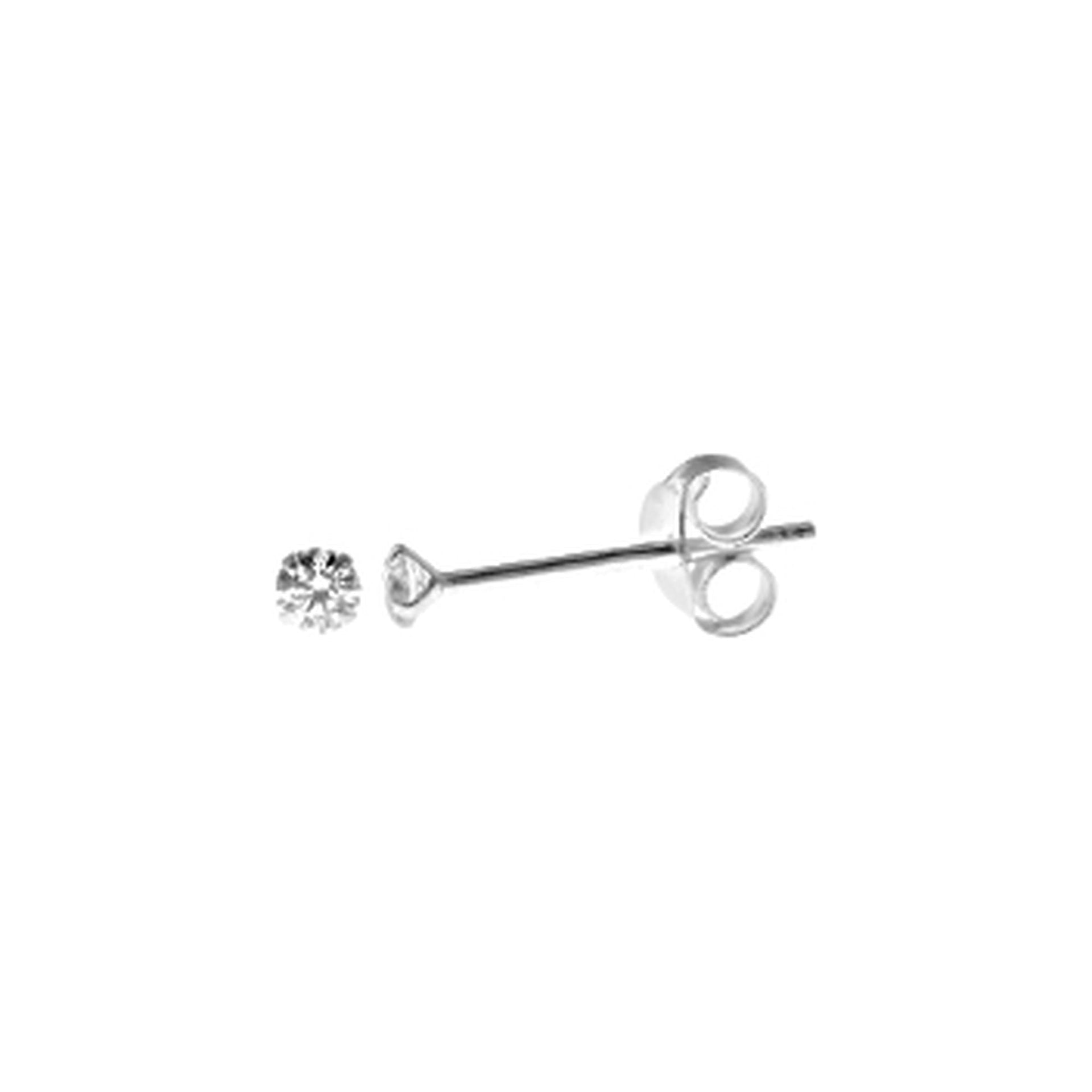 Smile clear crystal claw-set studs