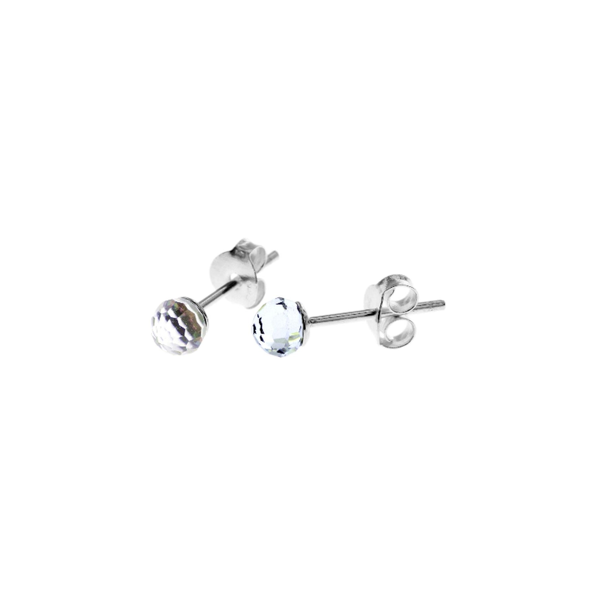 Smile pastel aurora orb crystal studs