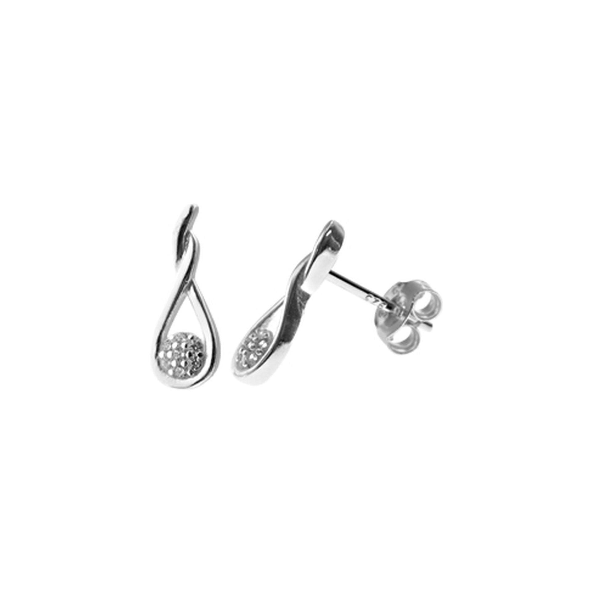 Carrie wrapped teardrop CZ studs