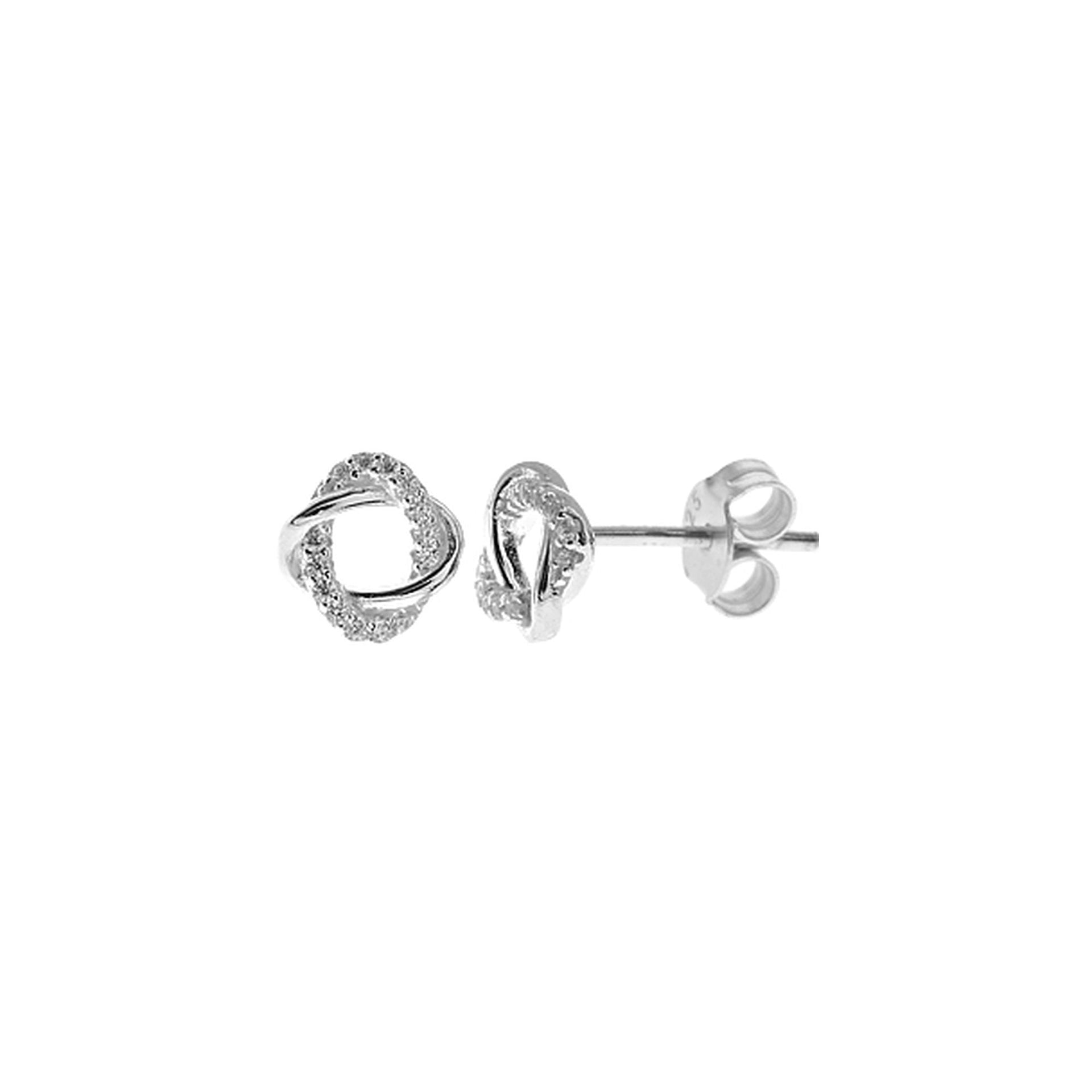 Carrie entwined hoops CZ studs