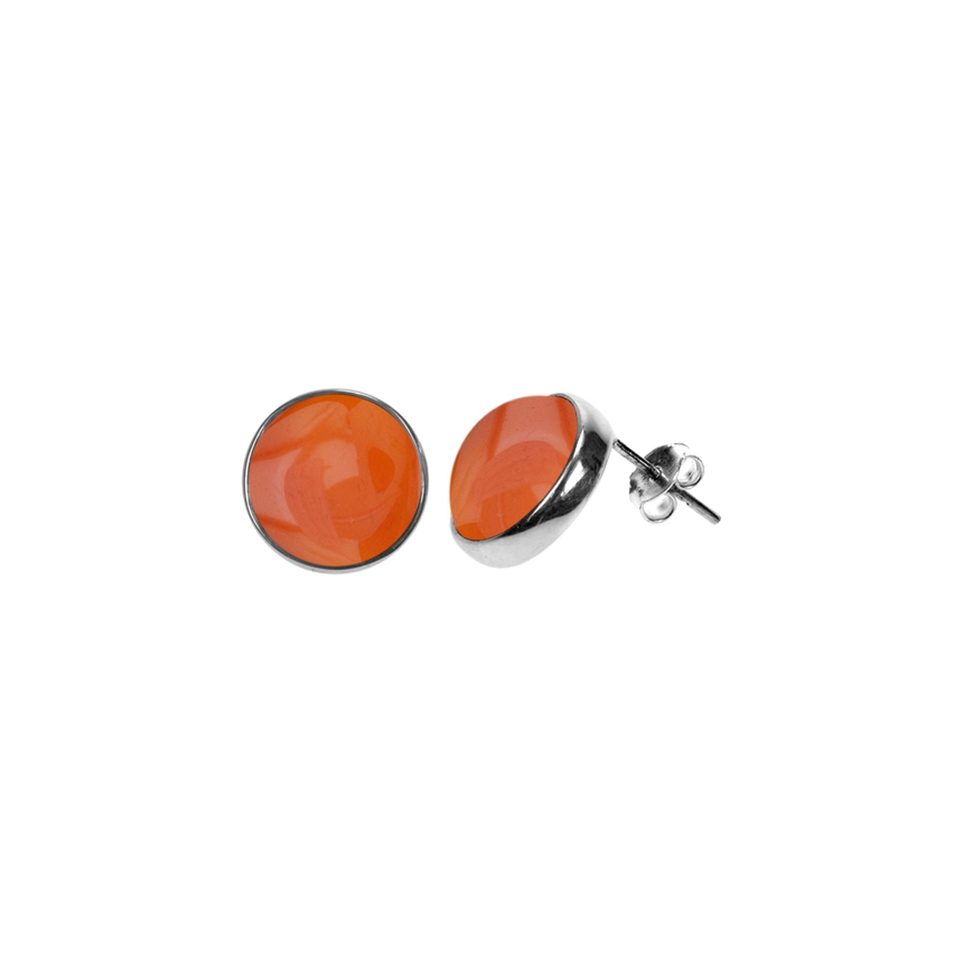 Samira large carnelian round studs