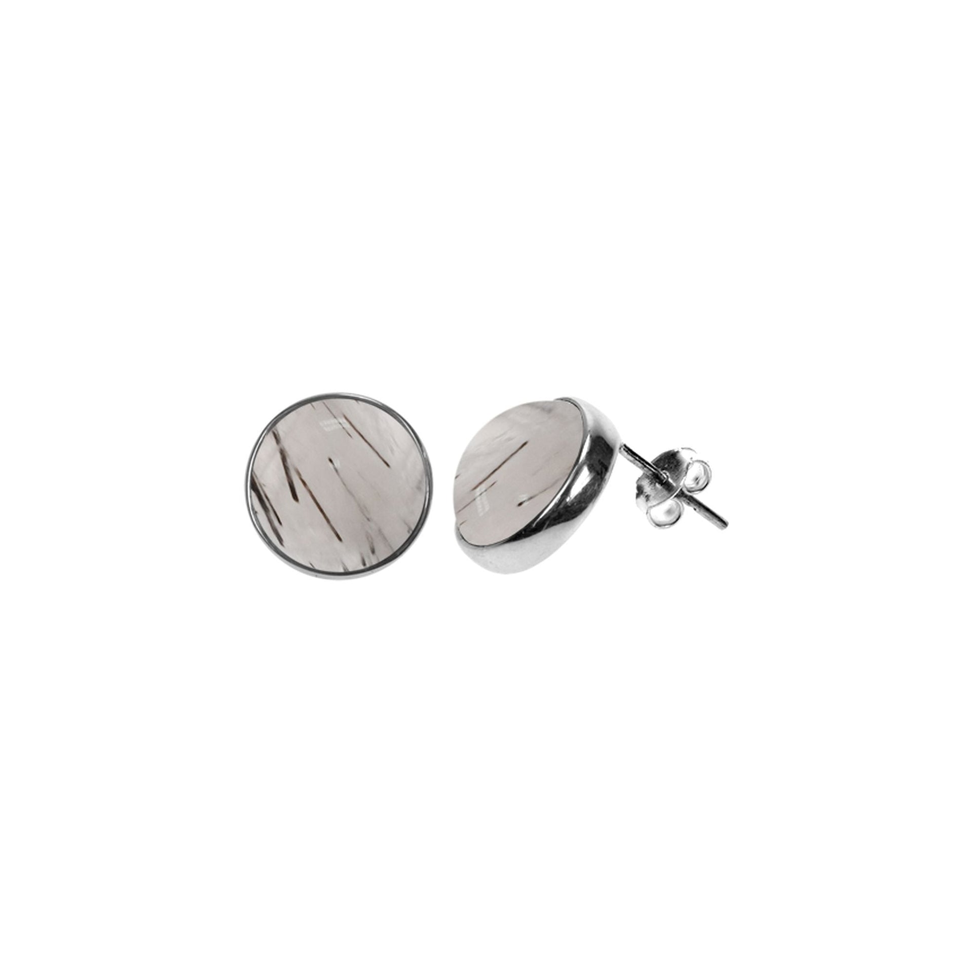 Samira large tourmalated quartz round studs