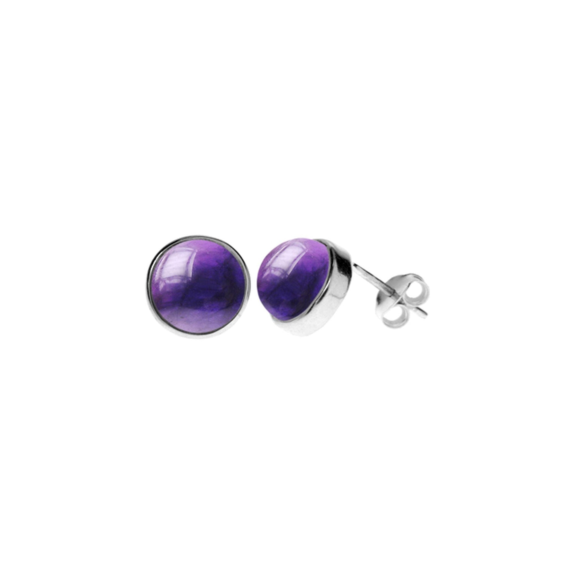 Samira  amethyst large round studs