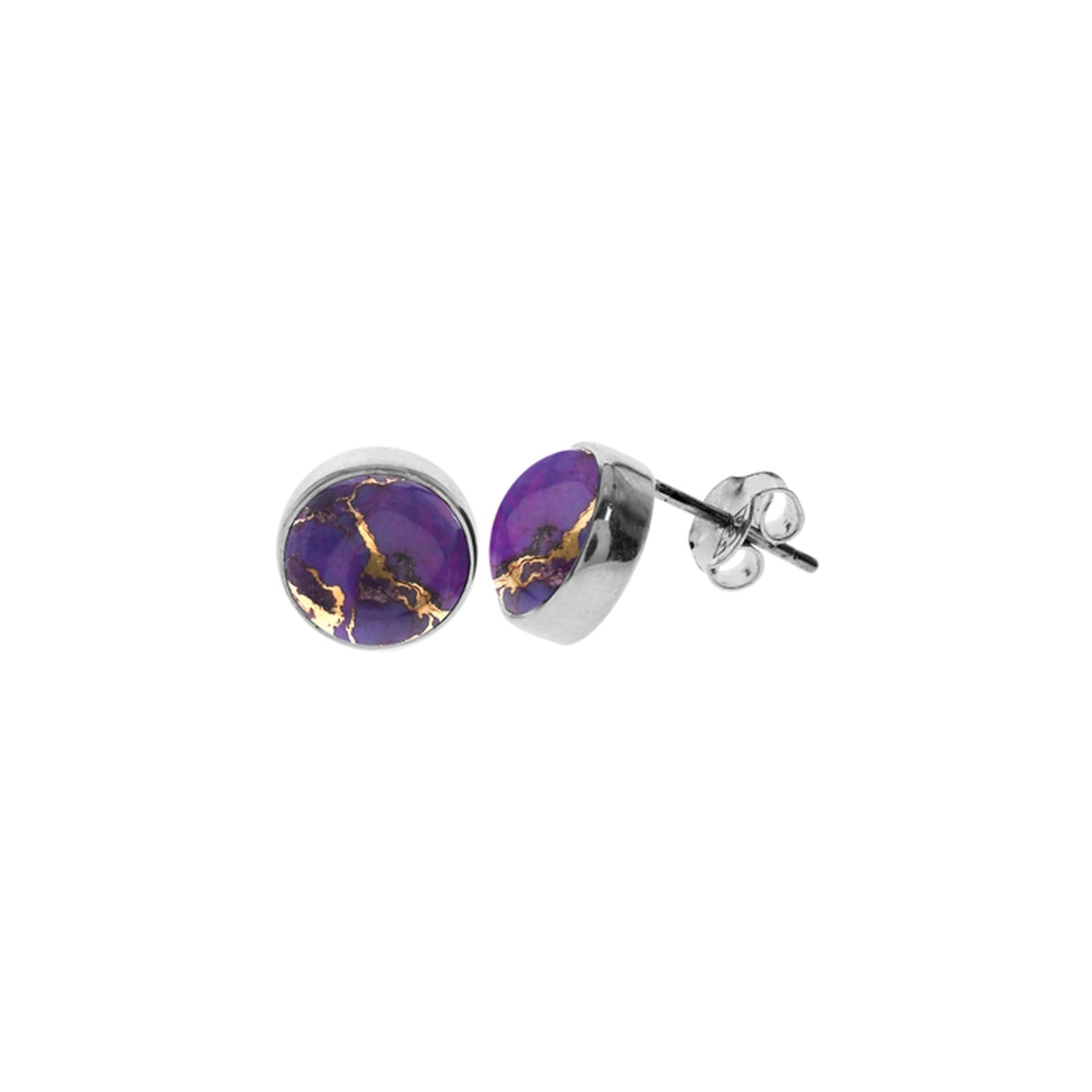 Samira purple mohave large round studs