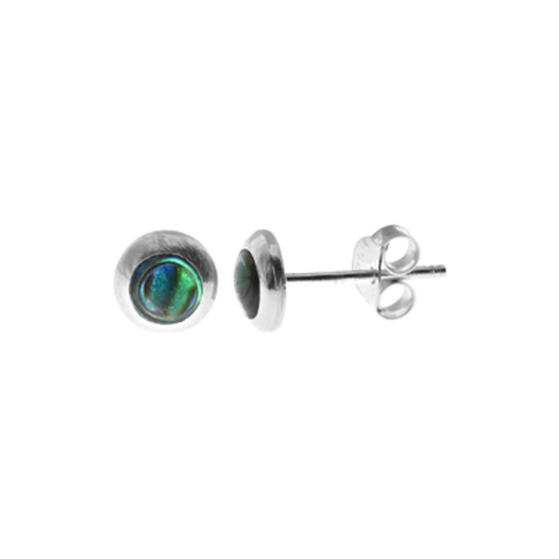 Bronwen small round paua shell studs
