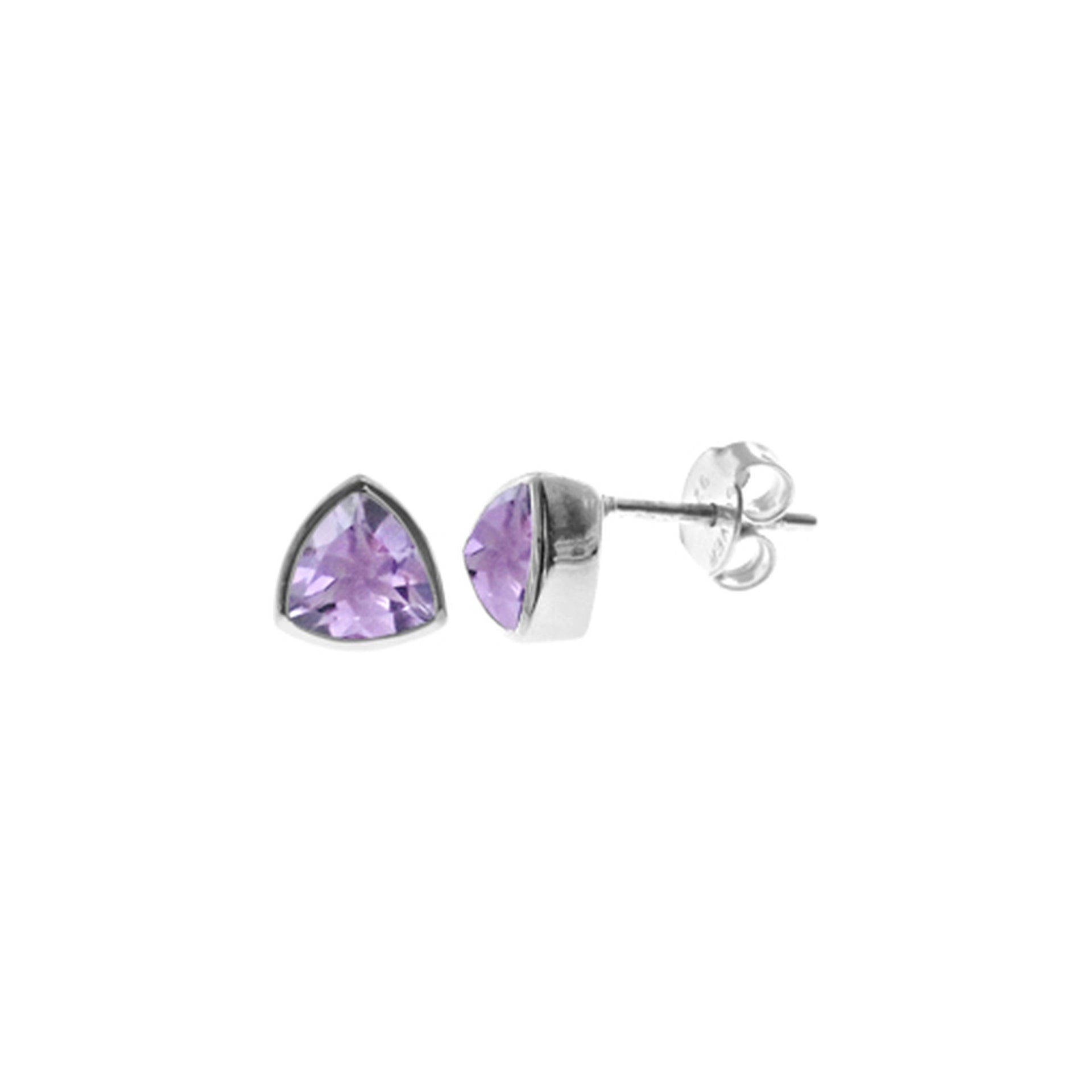 Samira trillion-cut amethyst studs