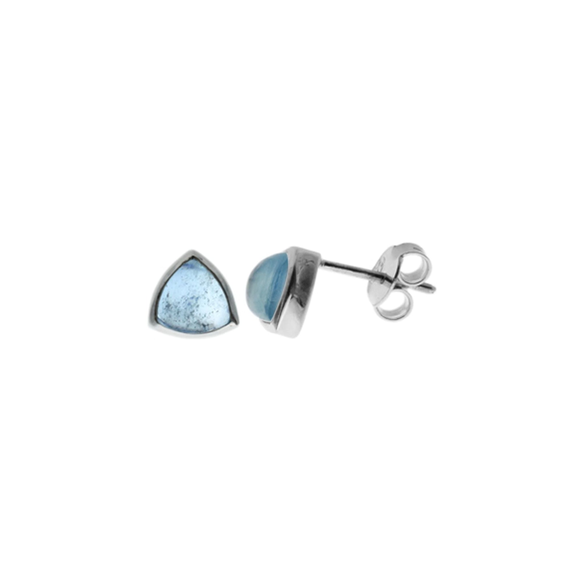 Samira trillion cut aquamarine studs