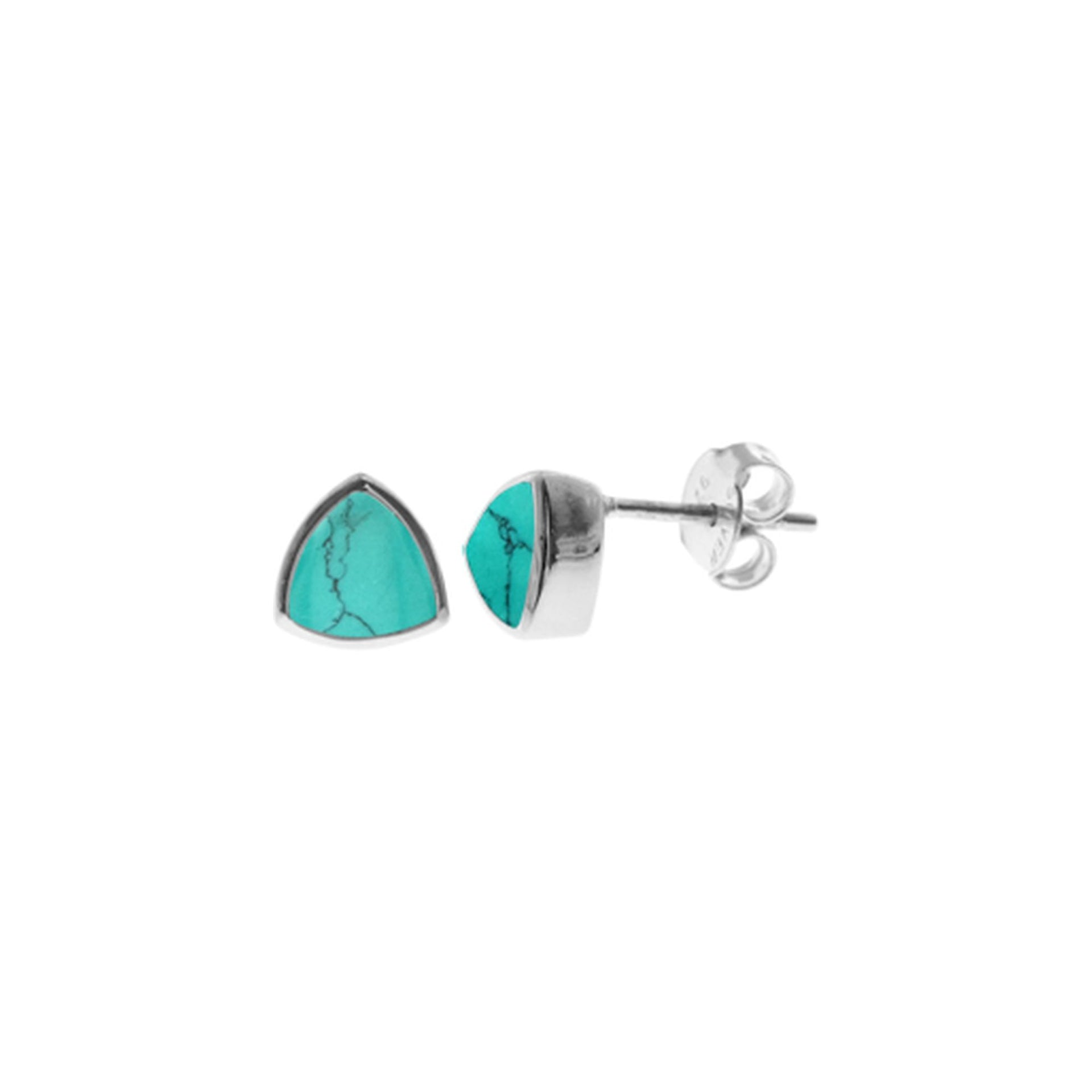 Samira trillion cut turquoise studs