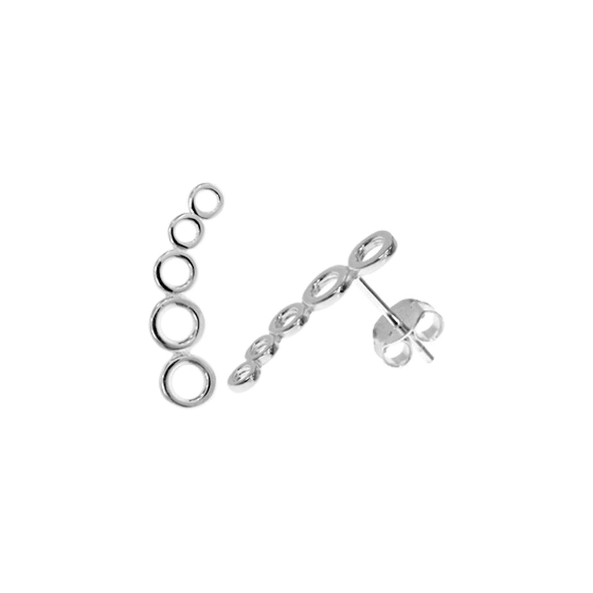 Bria circle ear climber studs