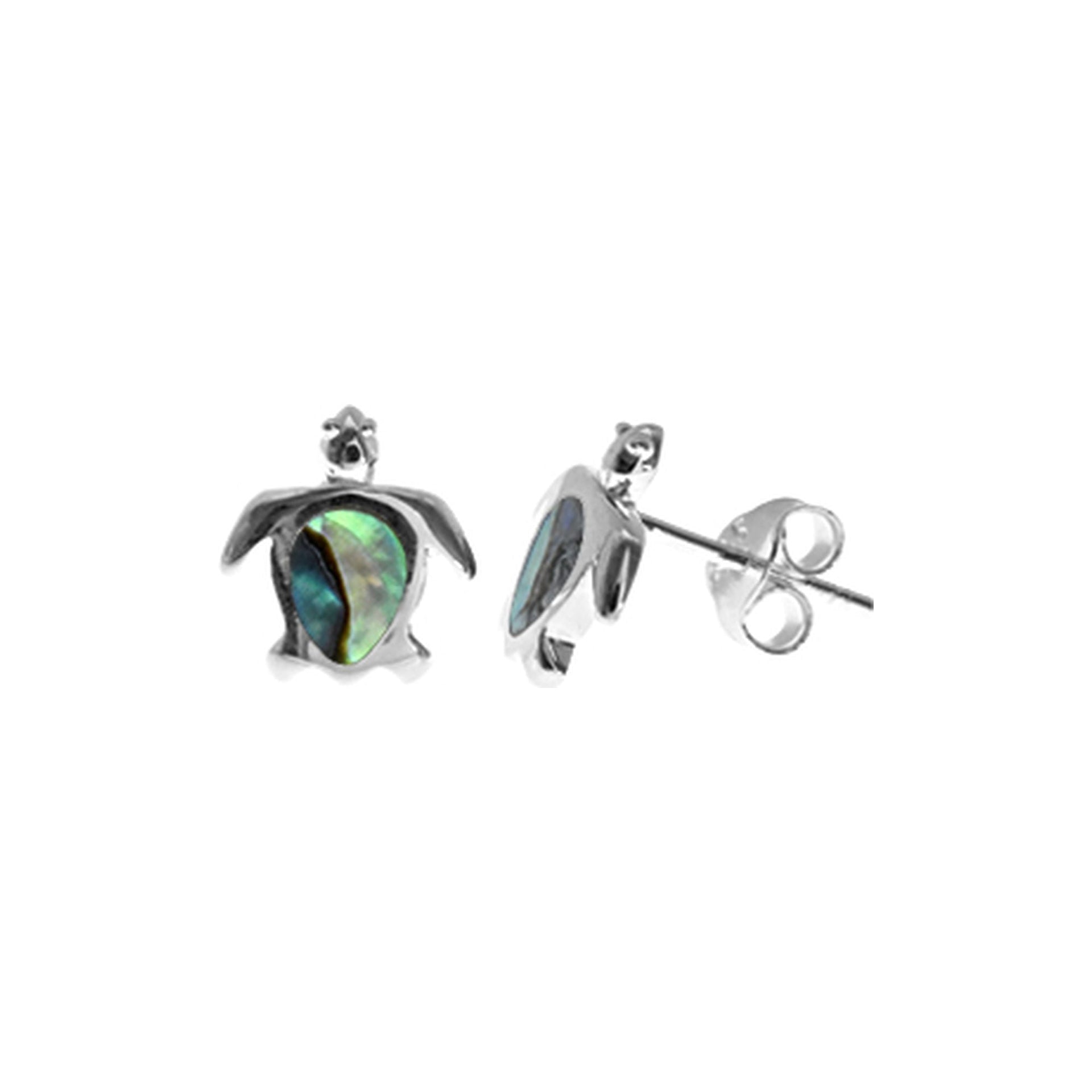 Leona paua shell turtle studs