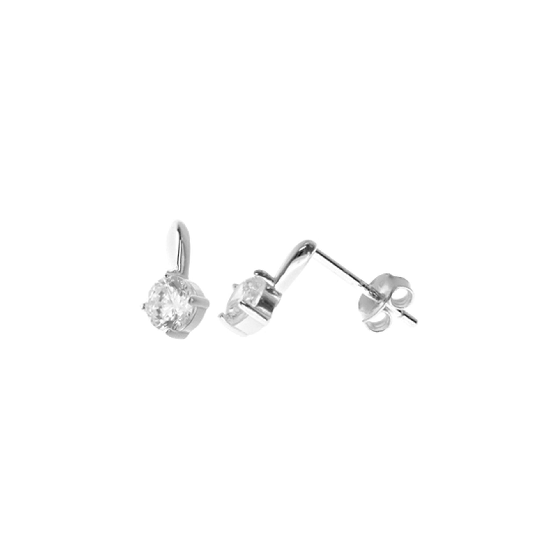 Davina studs with a round CZ drop