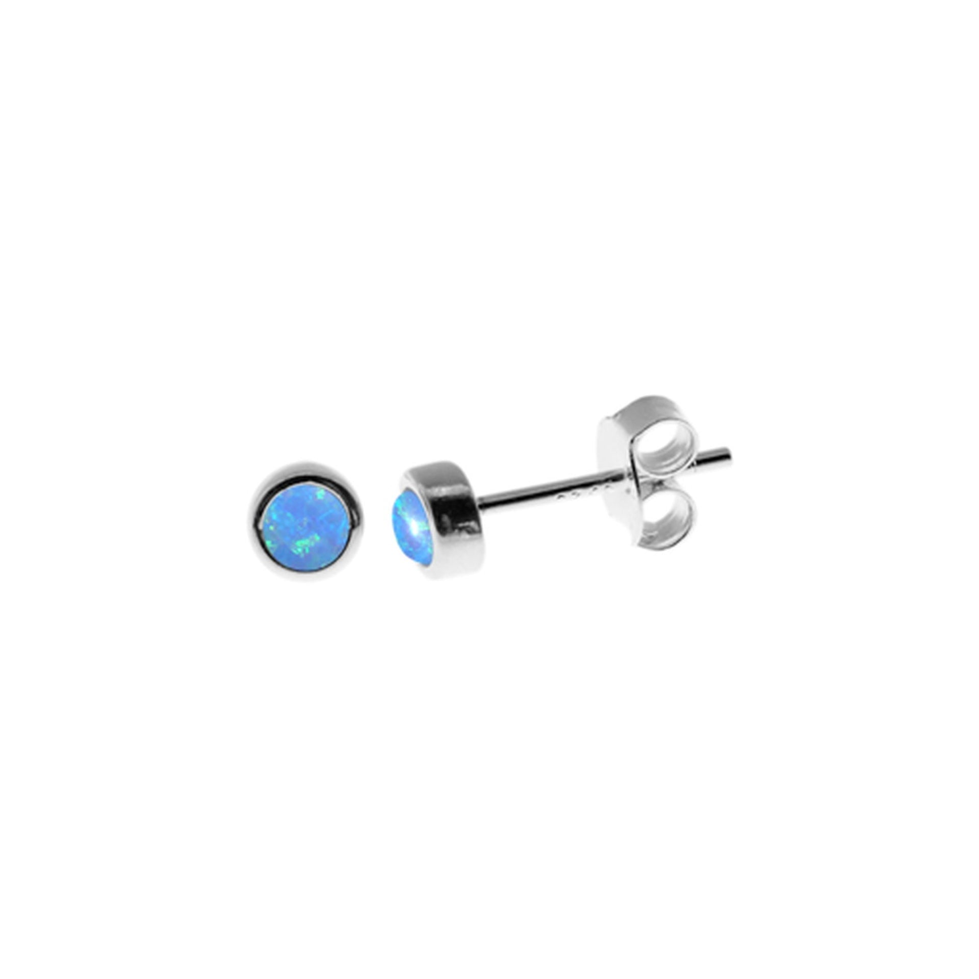 Angelica dainty blue round studs
