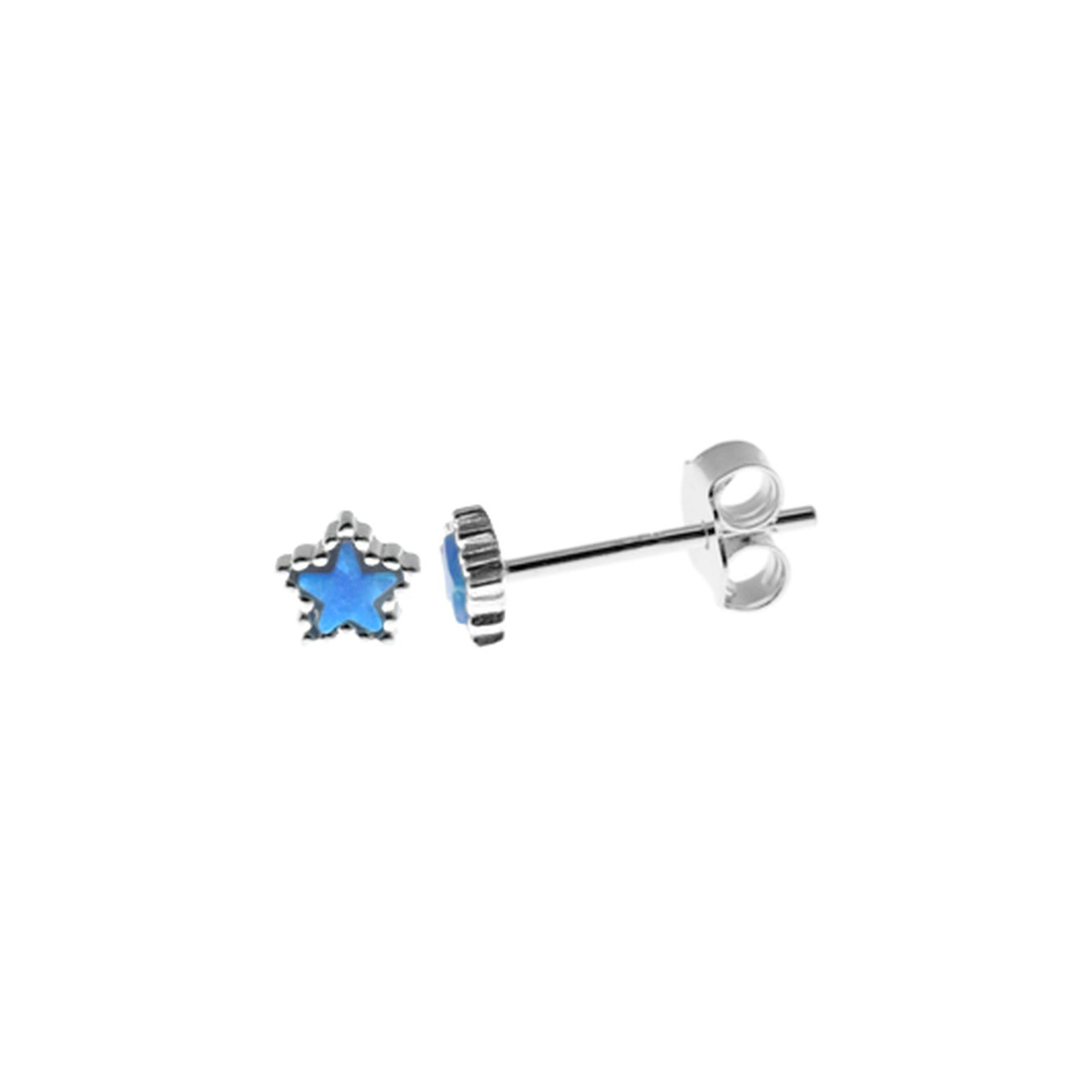 Angelica frilled blue star studs