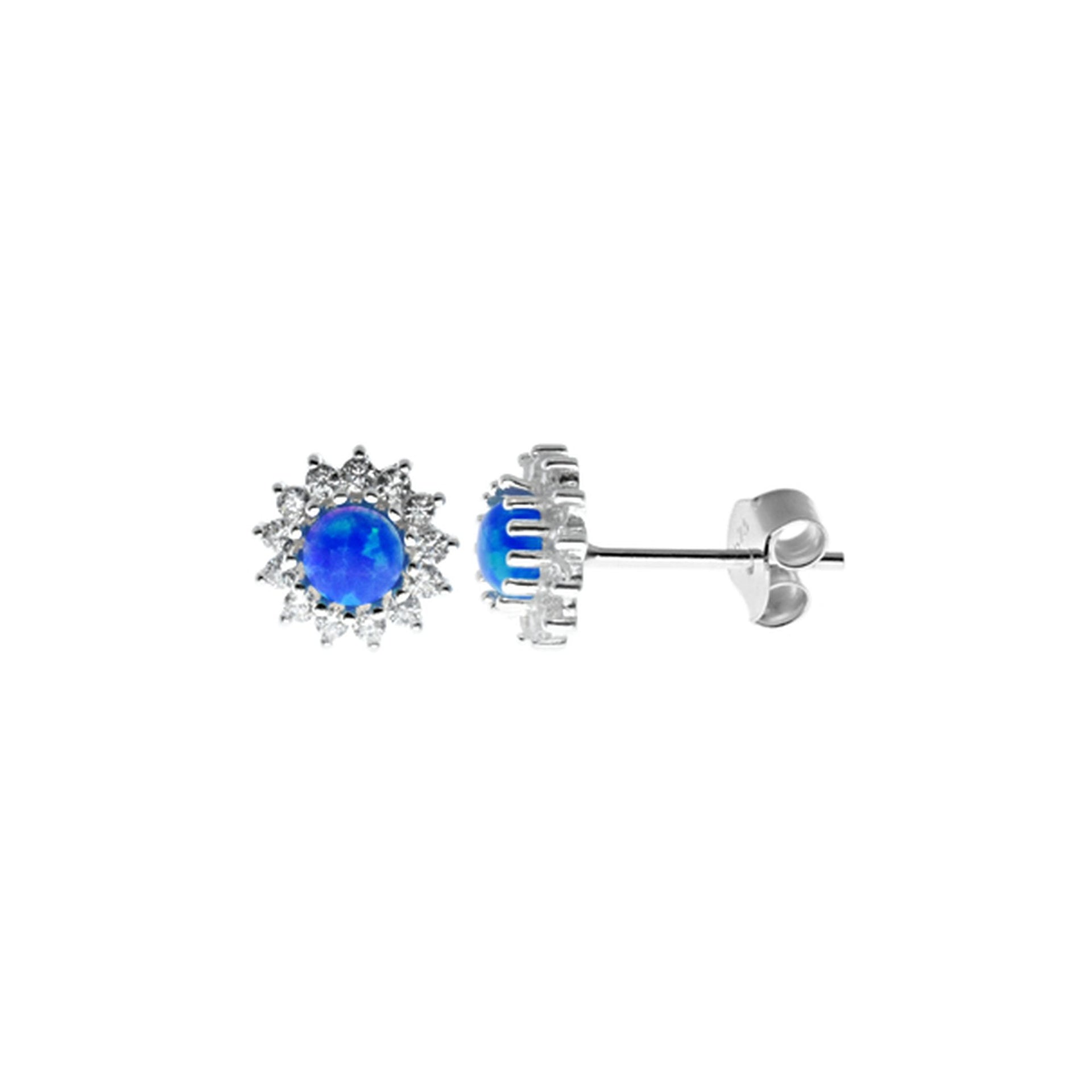 Aisha blue sunburst studs