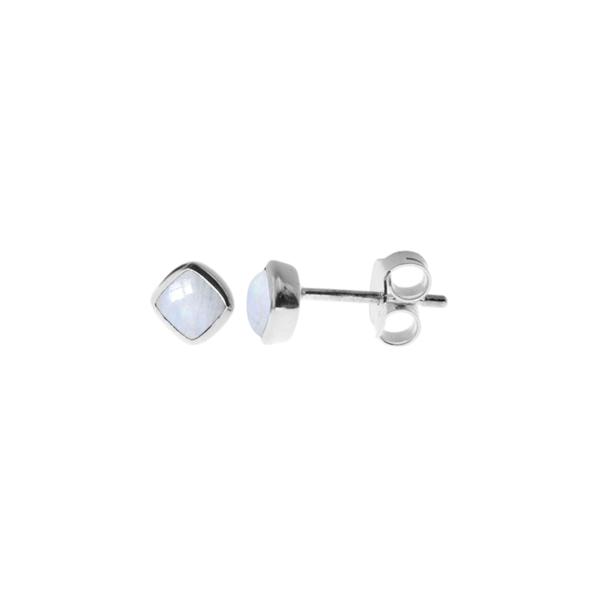 Samira dainty rainbow moonstone cushion studs
