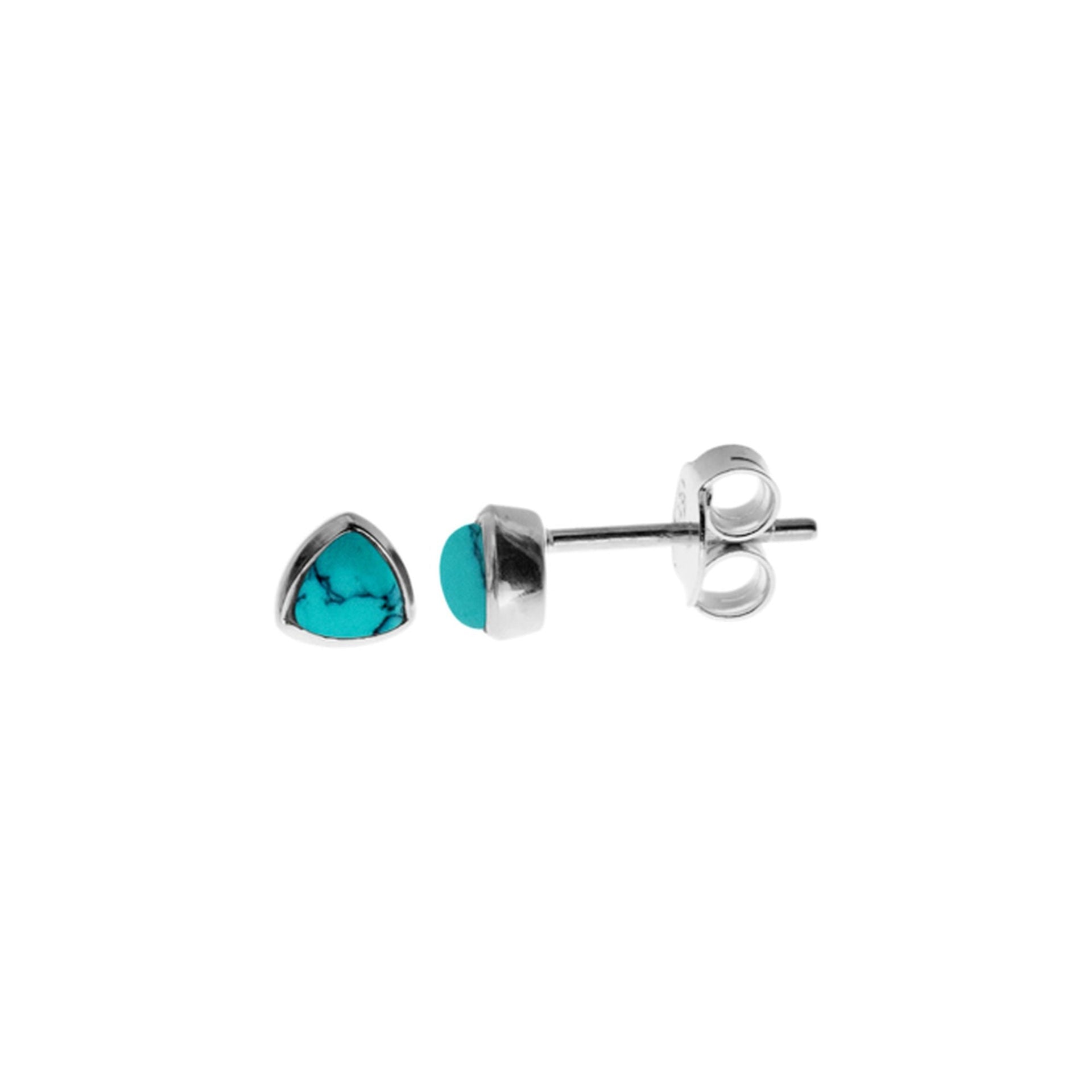 Samira dainty trillion-cut turquoise studs