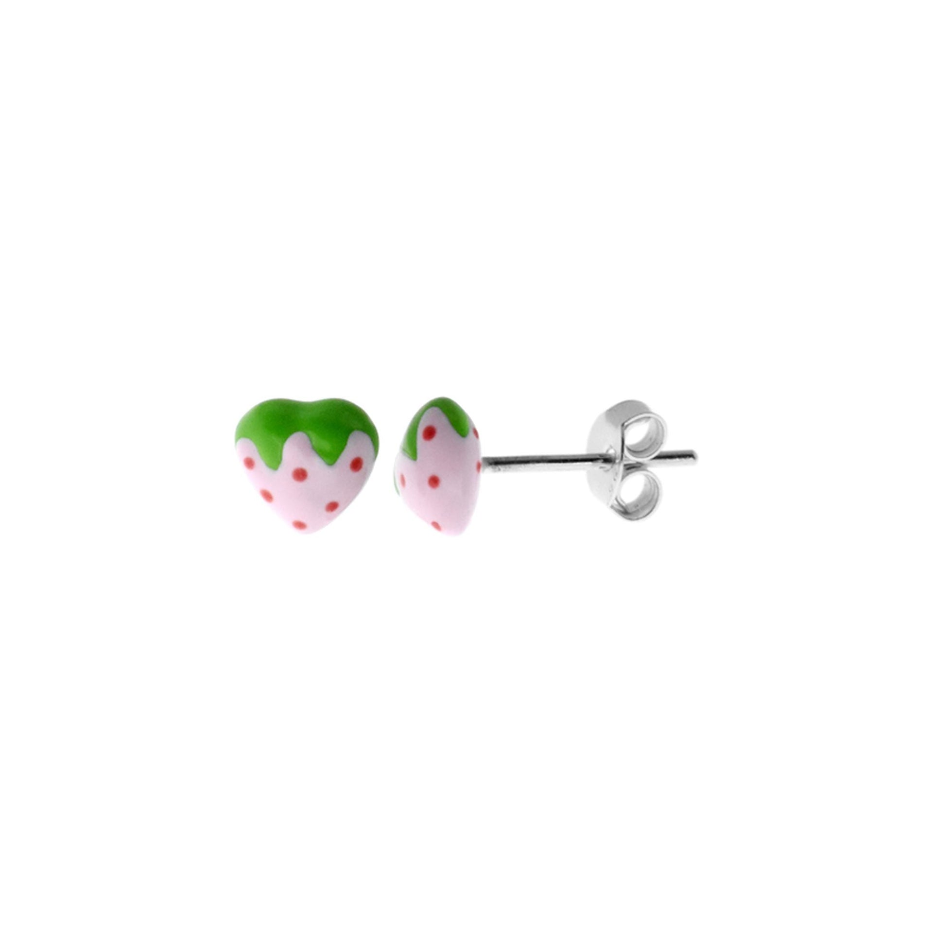 Poppy pink strawberry studs