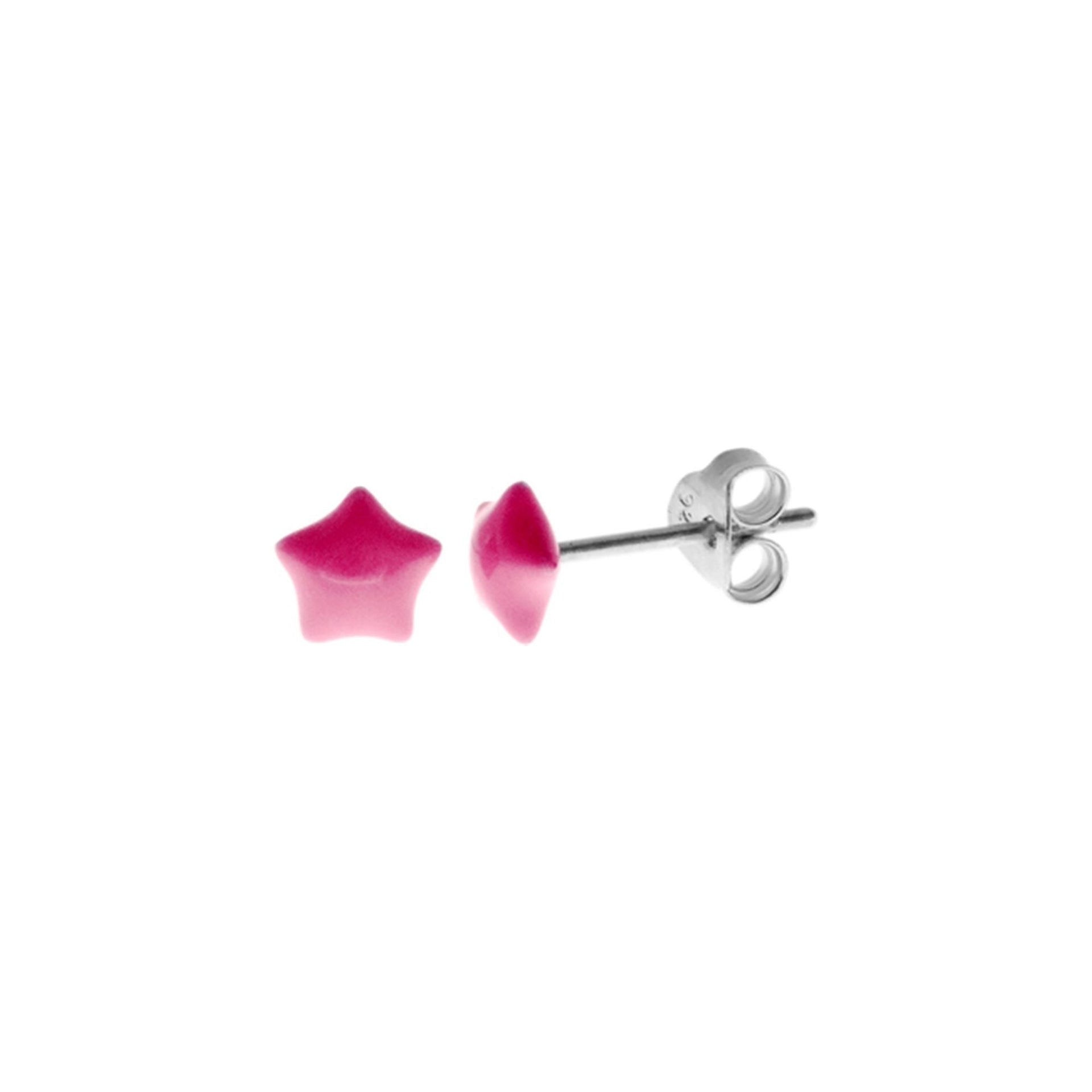 Poppy pink star studs