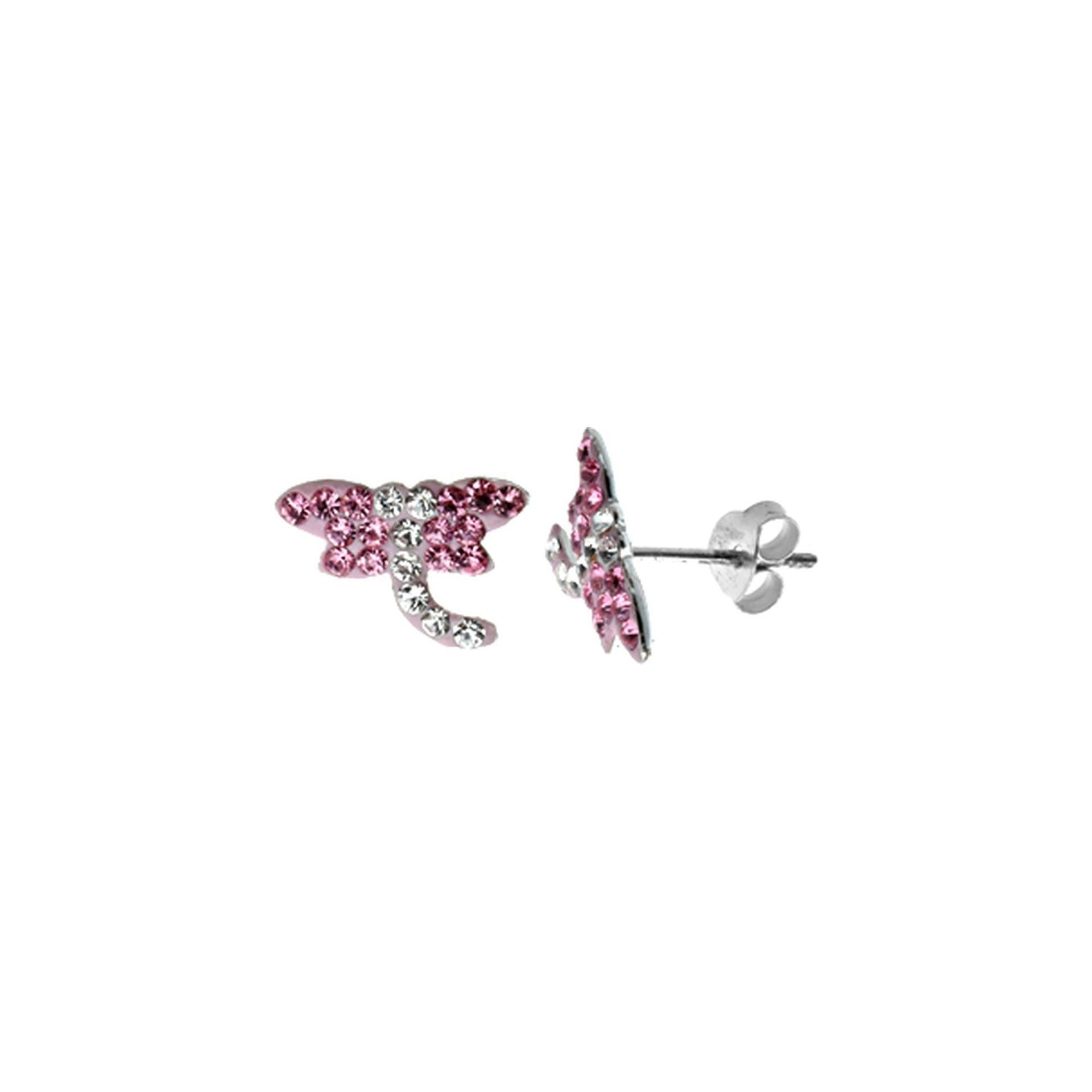 Poppy dragonfly studs with crystal