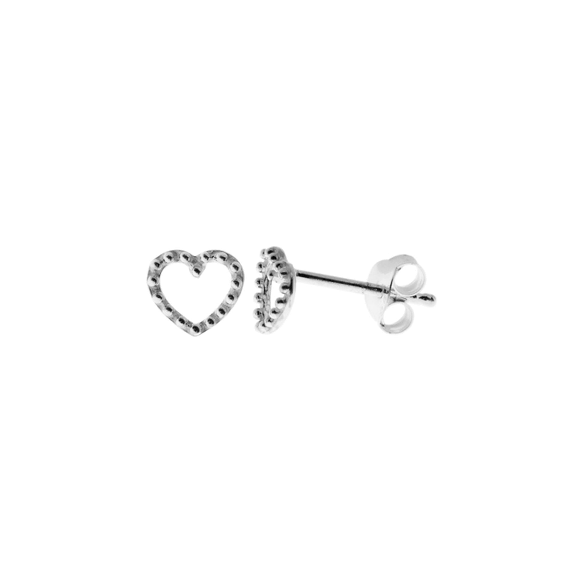 Amora small bobble heart studs