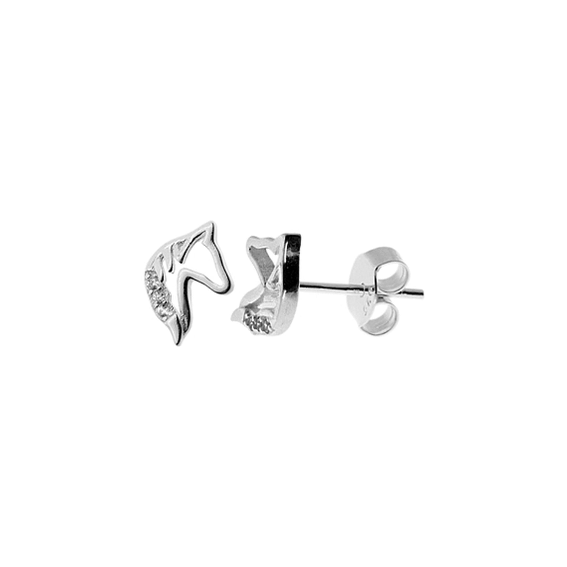 Carrie horse head silhouette studs