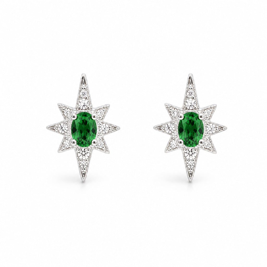 Davina green starburst studs