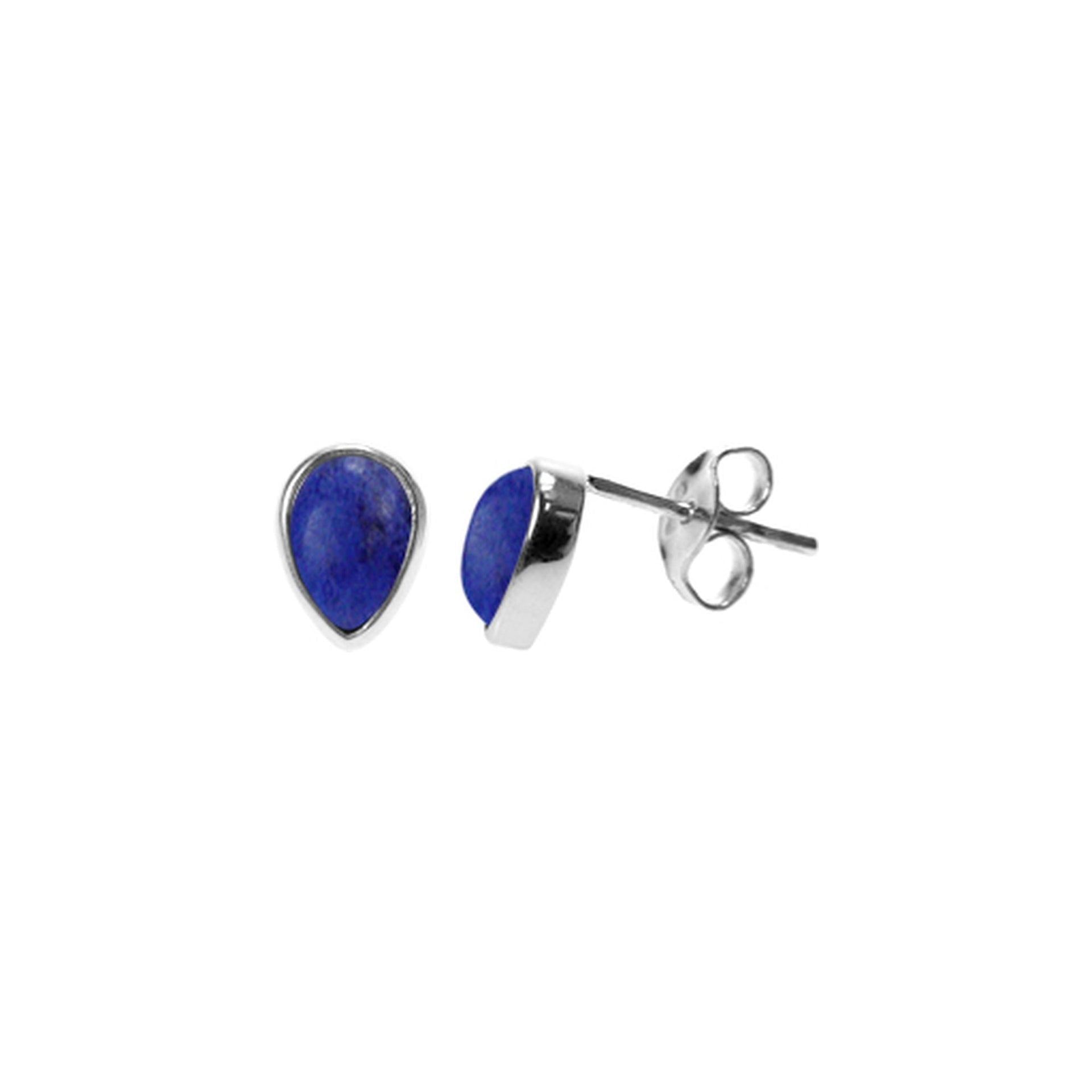 Samira small teardrop lapis lazuli studs