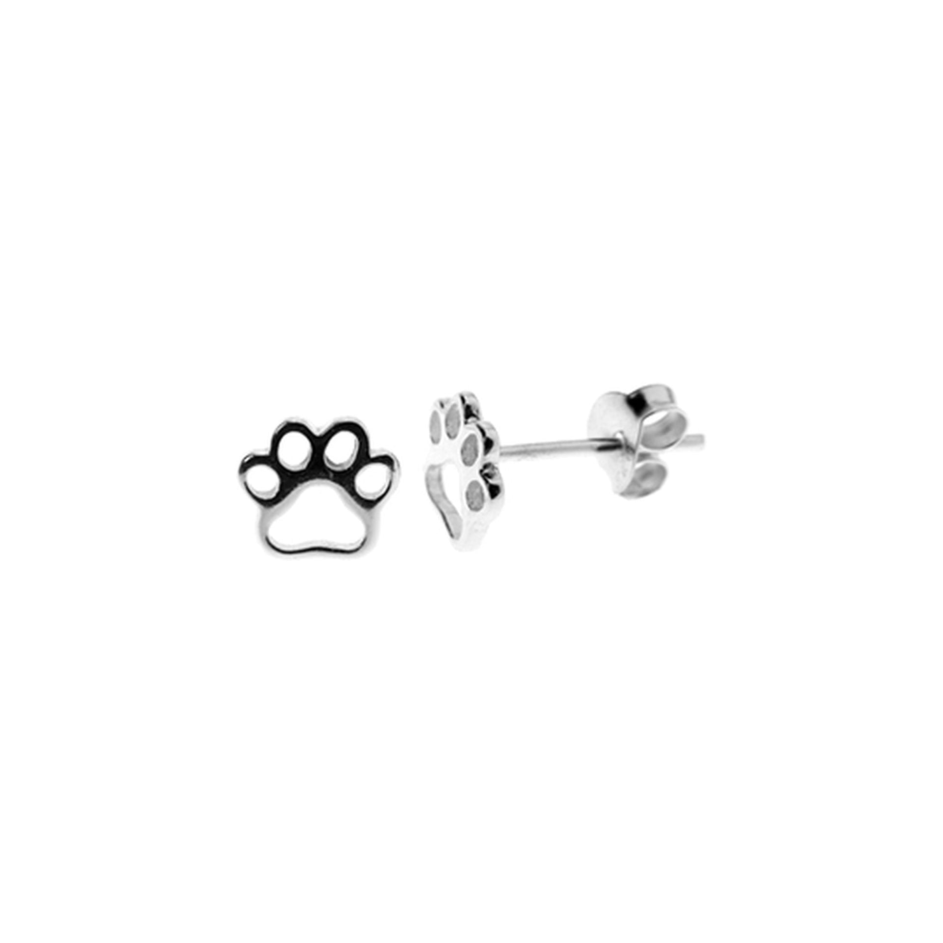 Matilda cut out paw print studs