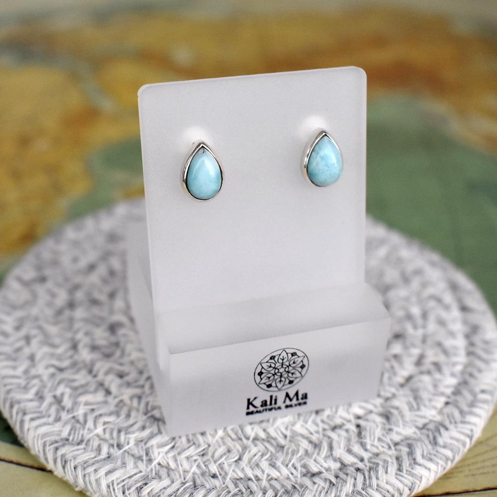 Samira larimar teardrop studs