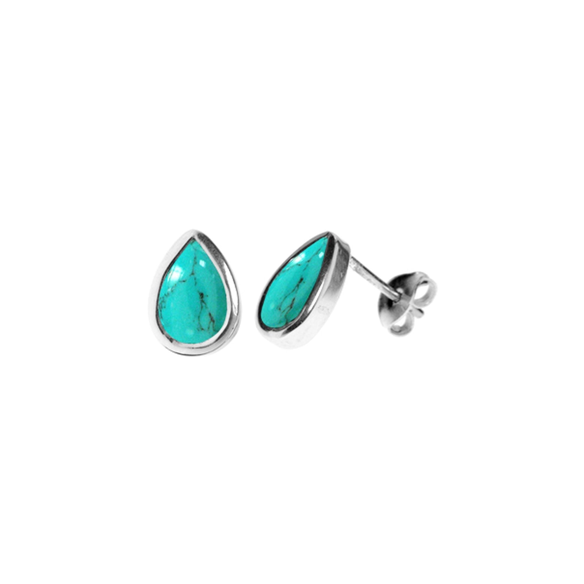 Samira turquoise teardrop studs