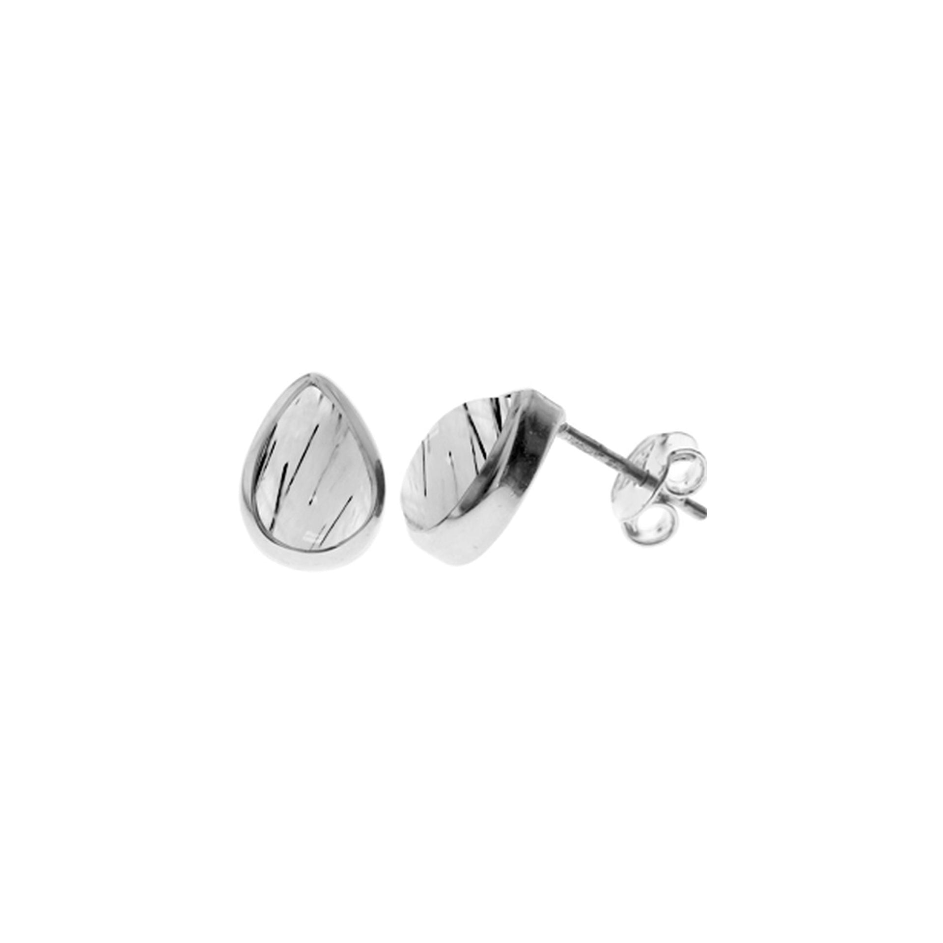 Samira tourmalated quartz teardrop studs