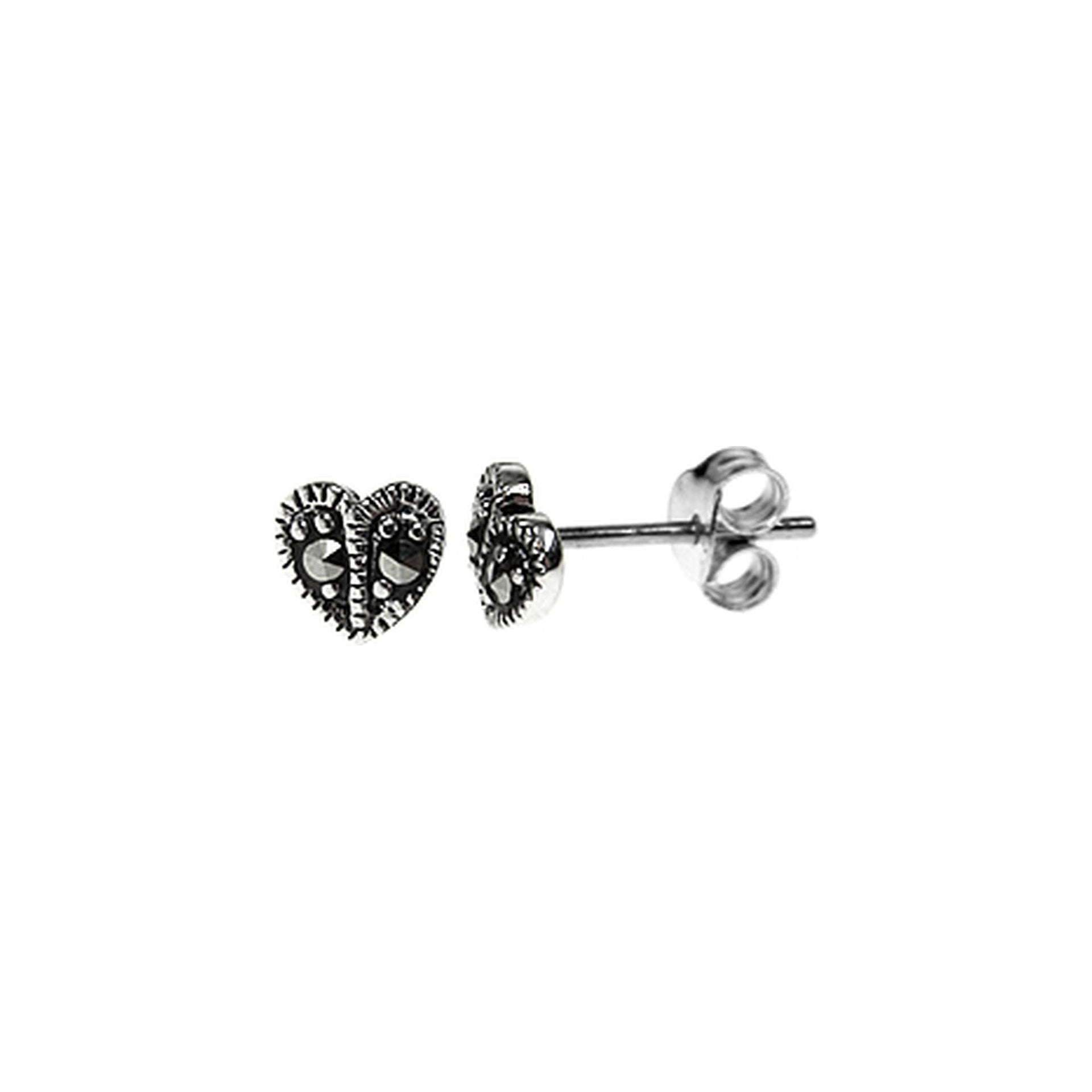 Lottie small heart design studs
