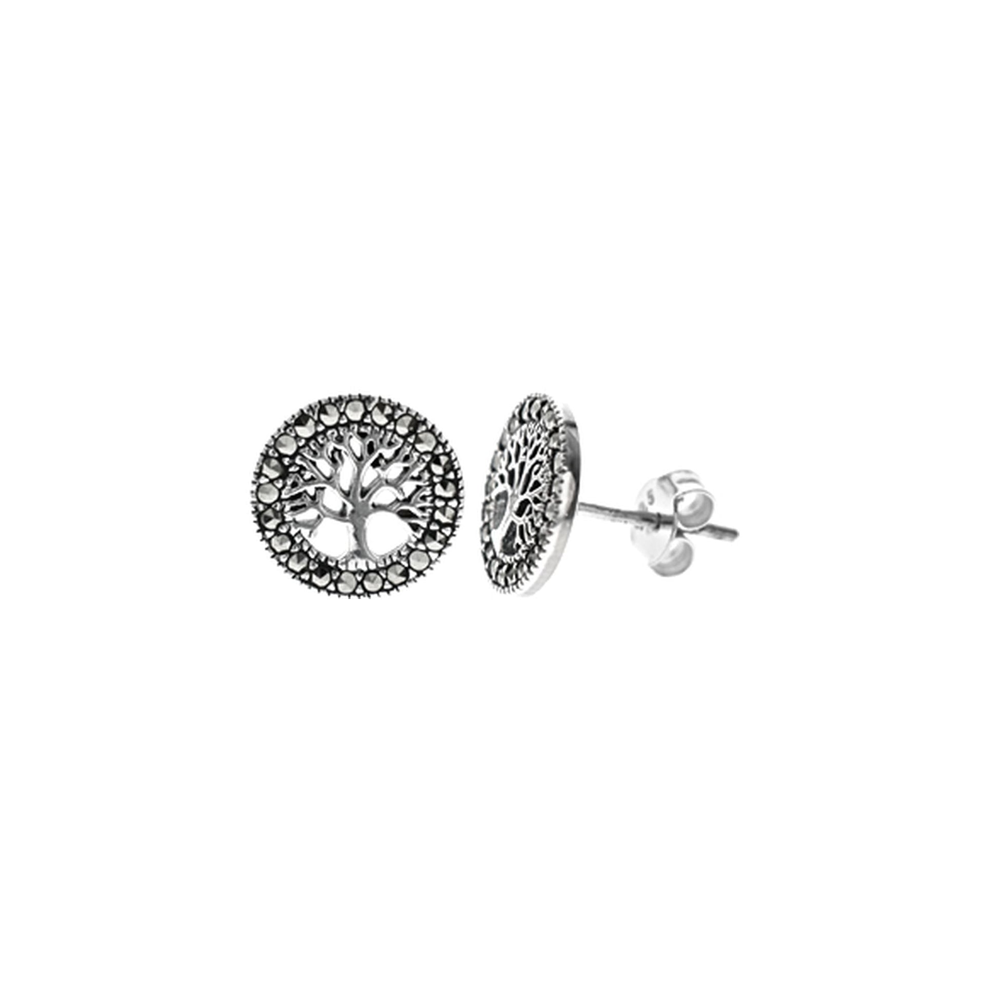 Lottie encircled tree of life studs